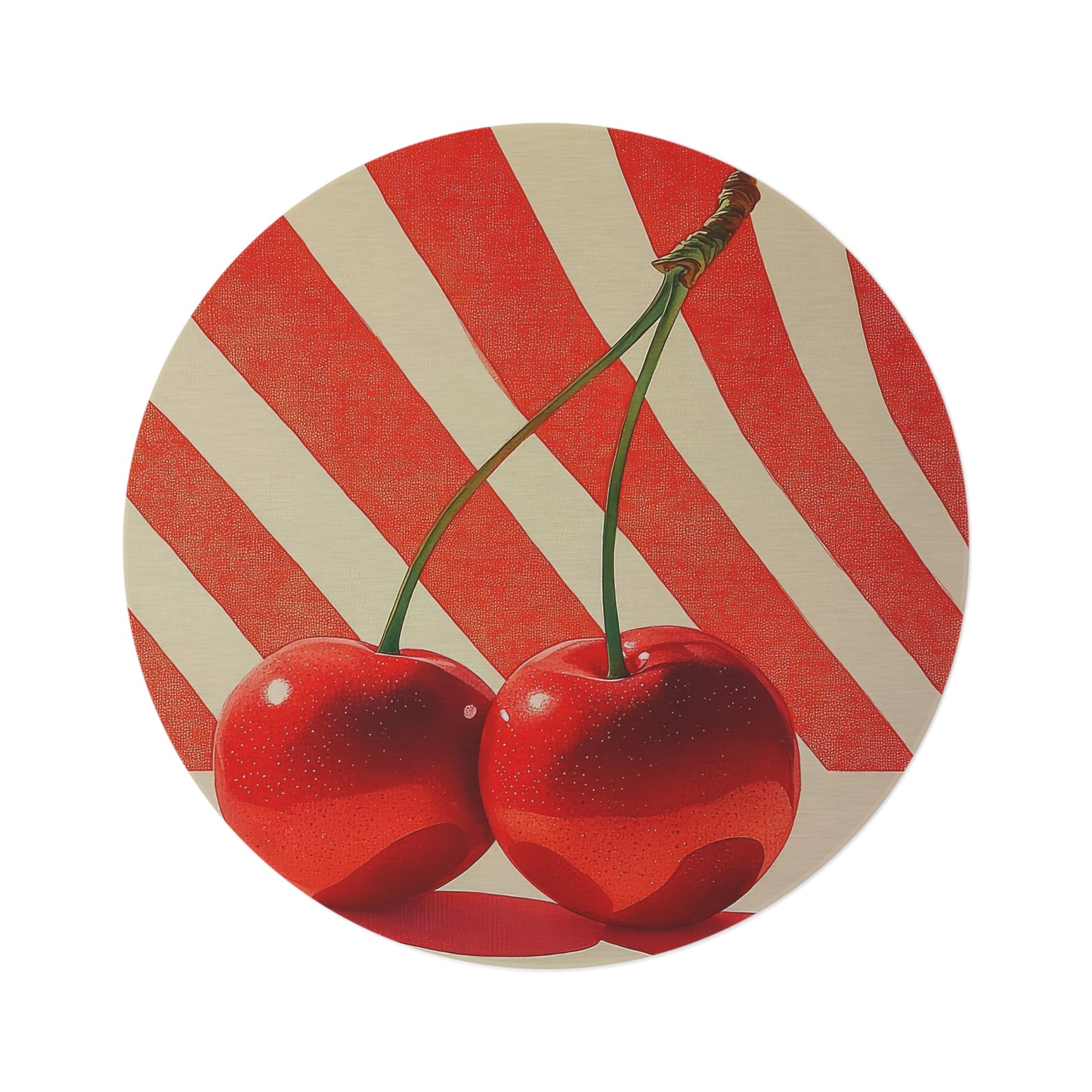 Cherry Noir. Bohemian Eye Round Rug - Colorful Floor Decor for Vibrant Spaces