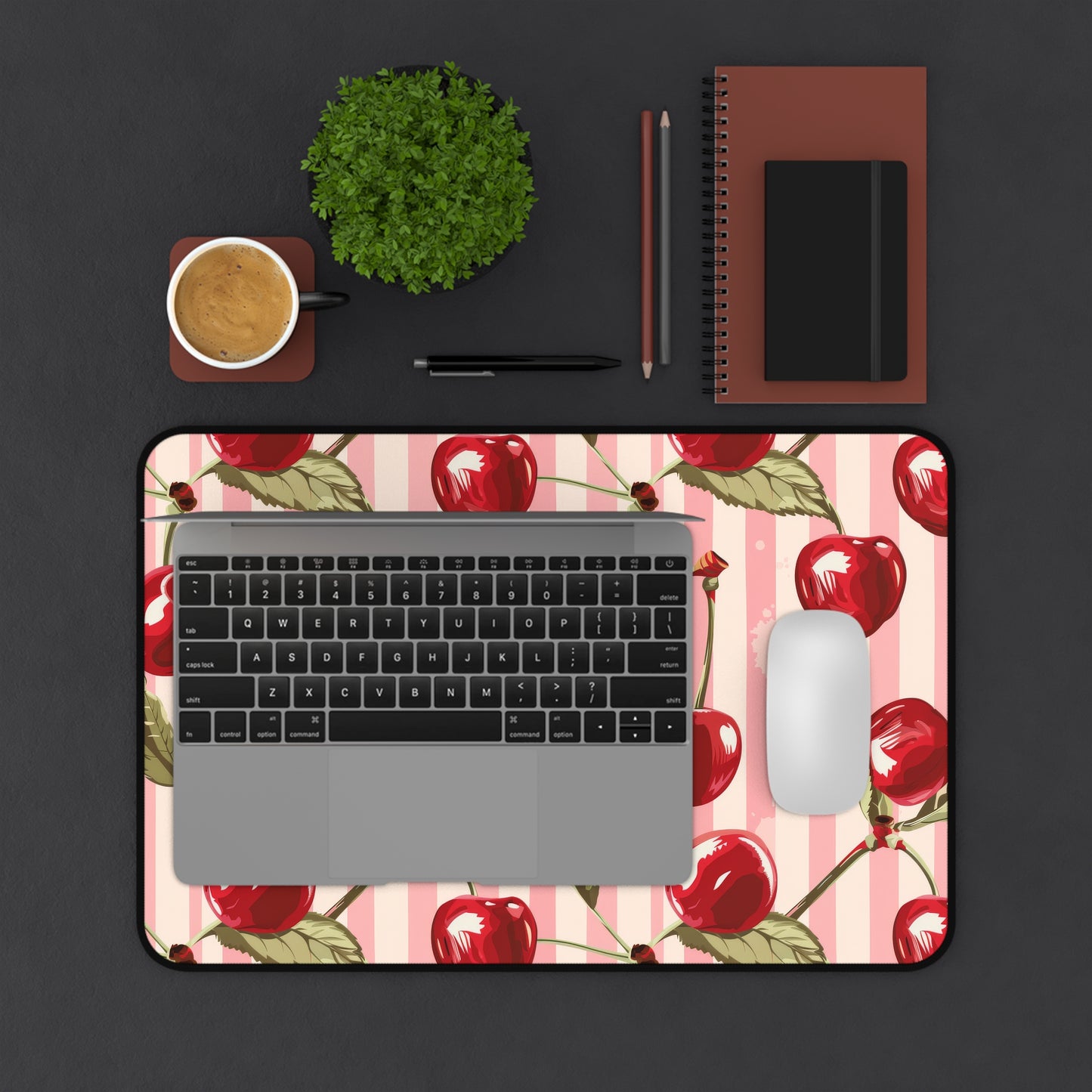 Blossom Cherry Desk Mat - Stylish Office Organizer