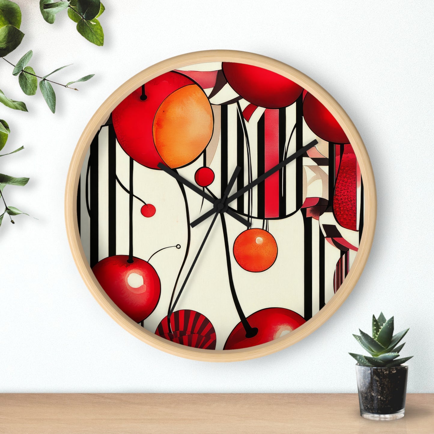 CherryBalm. Wall Clock - Artistic Home Decor