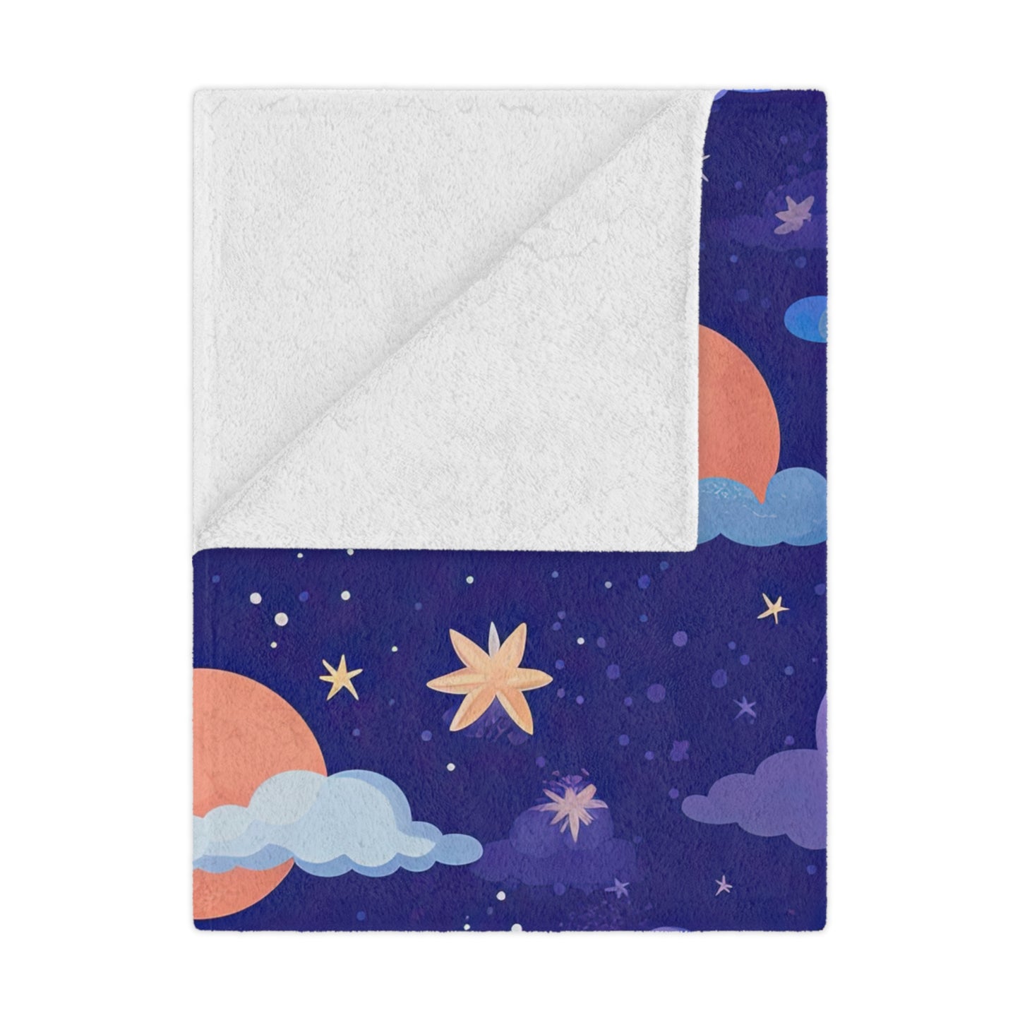 Copy of Copy of Moons Stars . Cozy Artistic Microfiber Blanket.