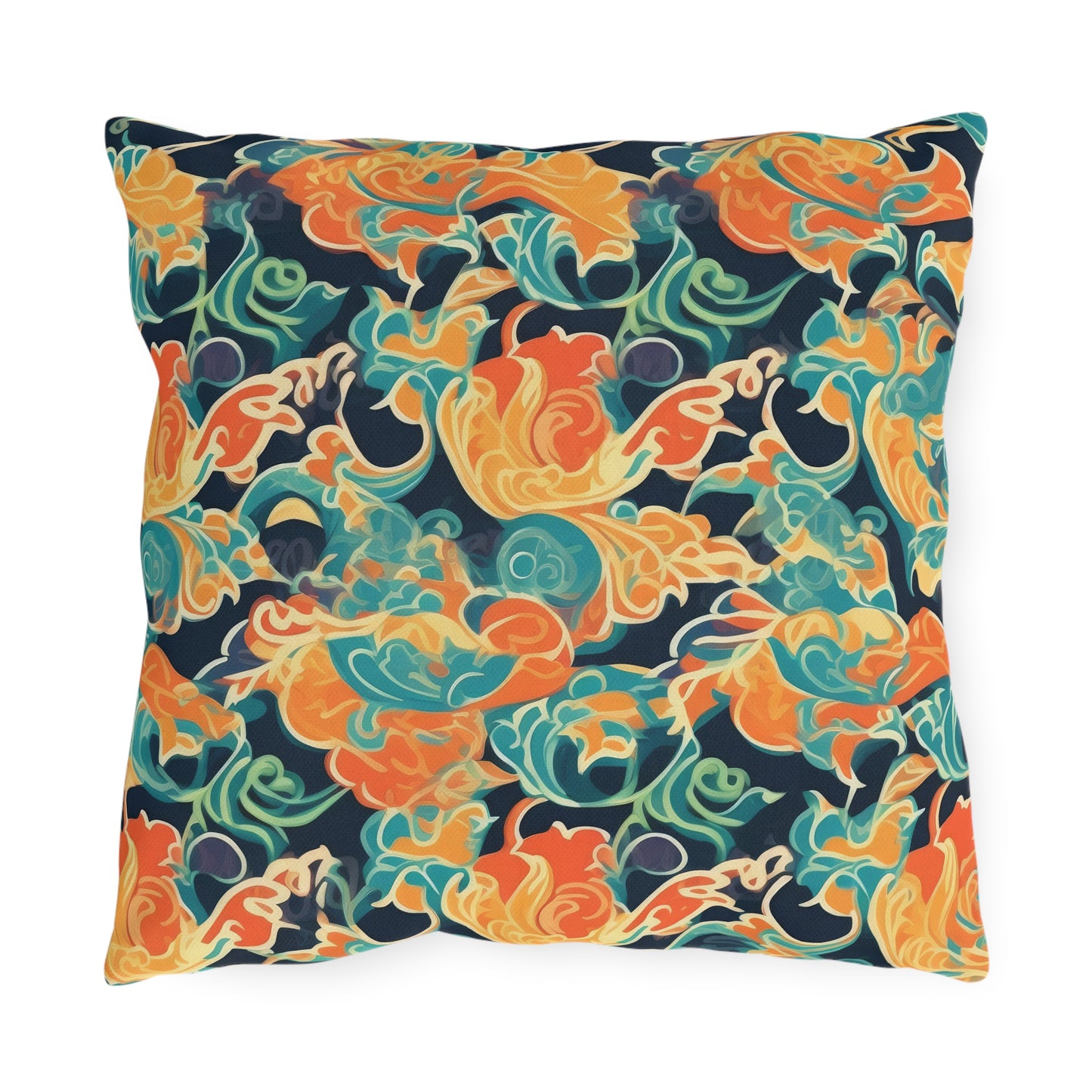 Tangerine Twilight Tapestry .Outdoor Pillows