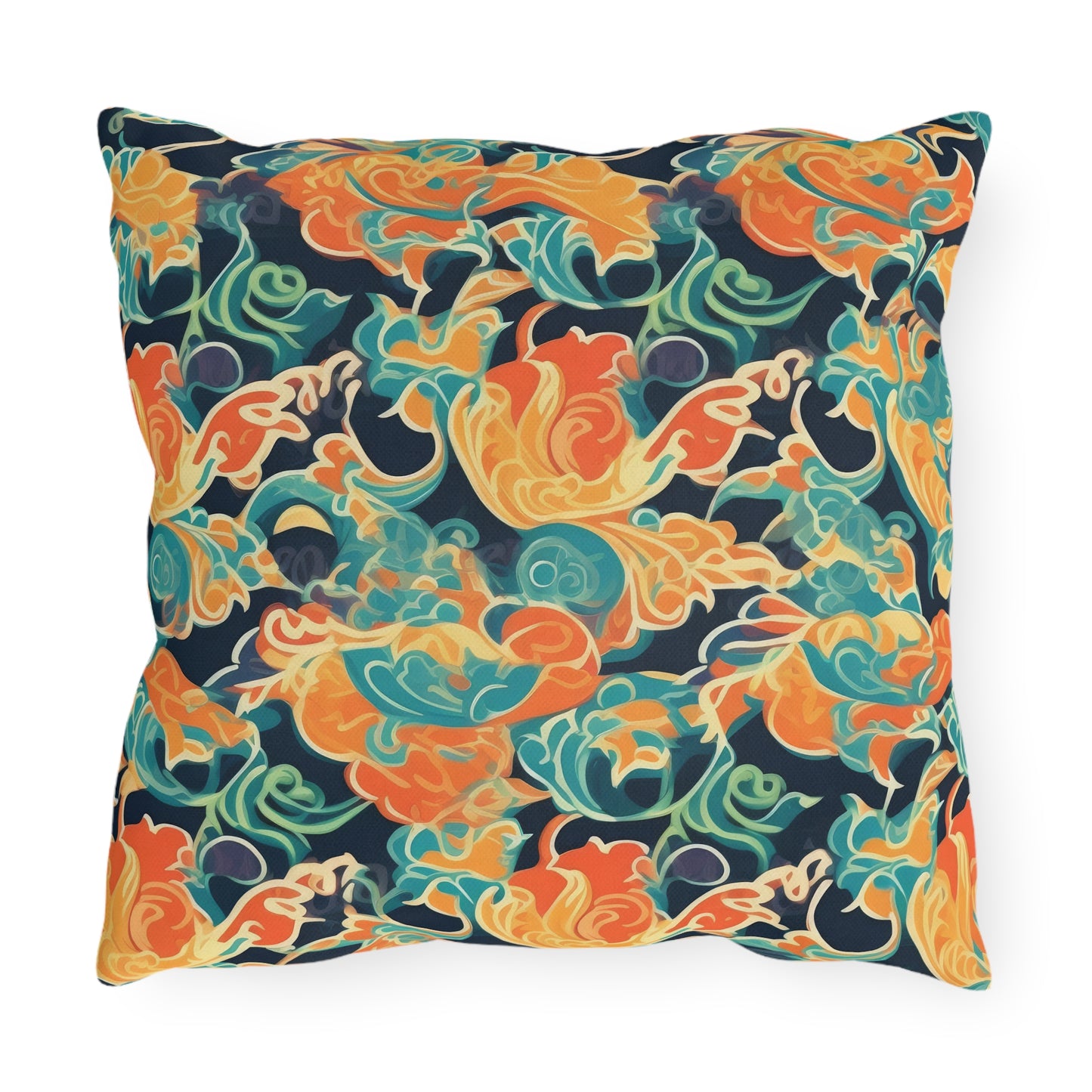 Tangerine Twilight Tapestry .Outdoor Pillows