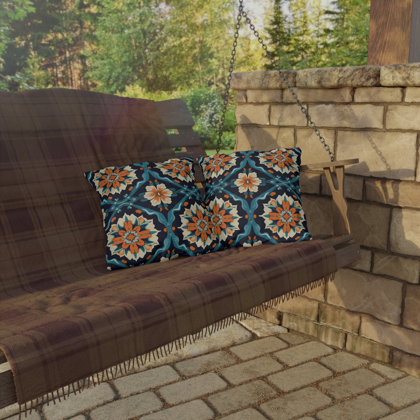 Celestial Carpet Concerto . Outdoor Pillows