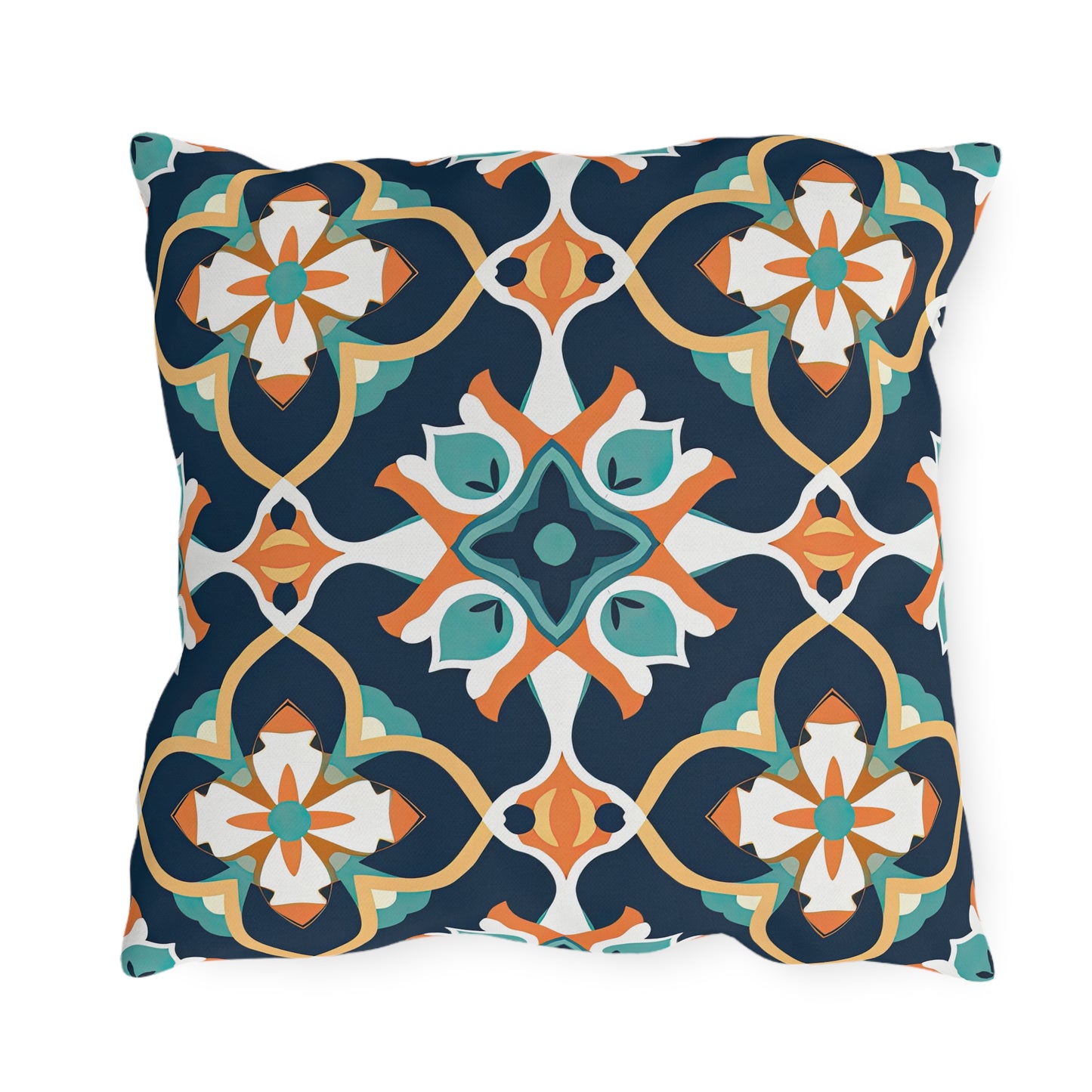 Saffron Souk Symphony . Outdoor Pillows