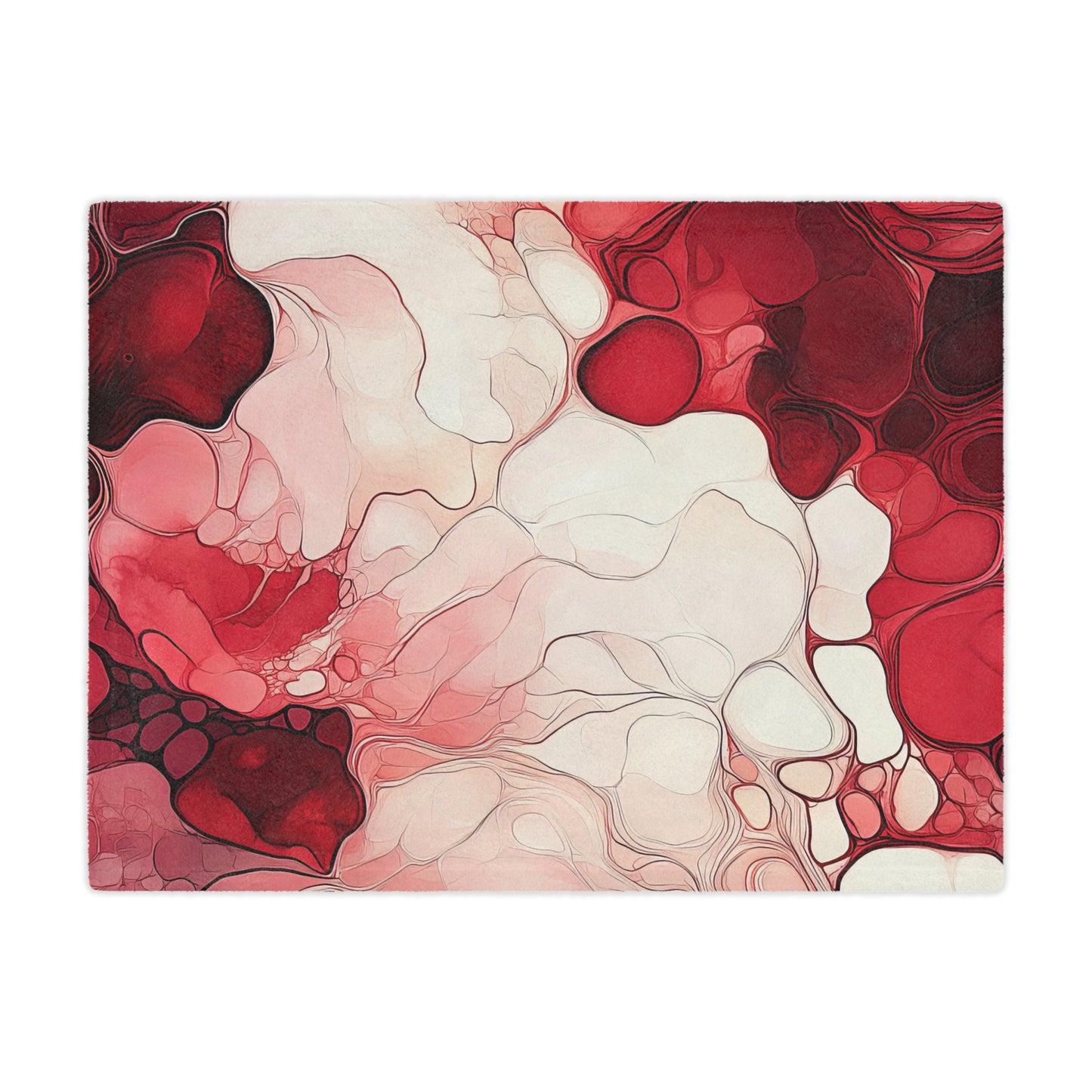 Cherry Storm. Cozy Artistic Microfiber Blanket -