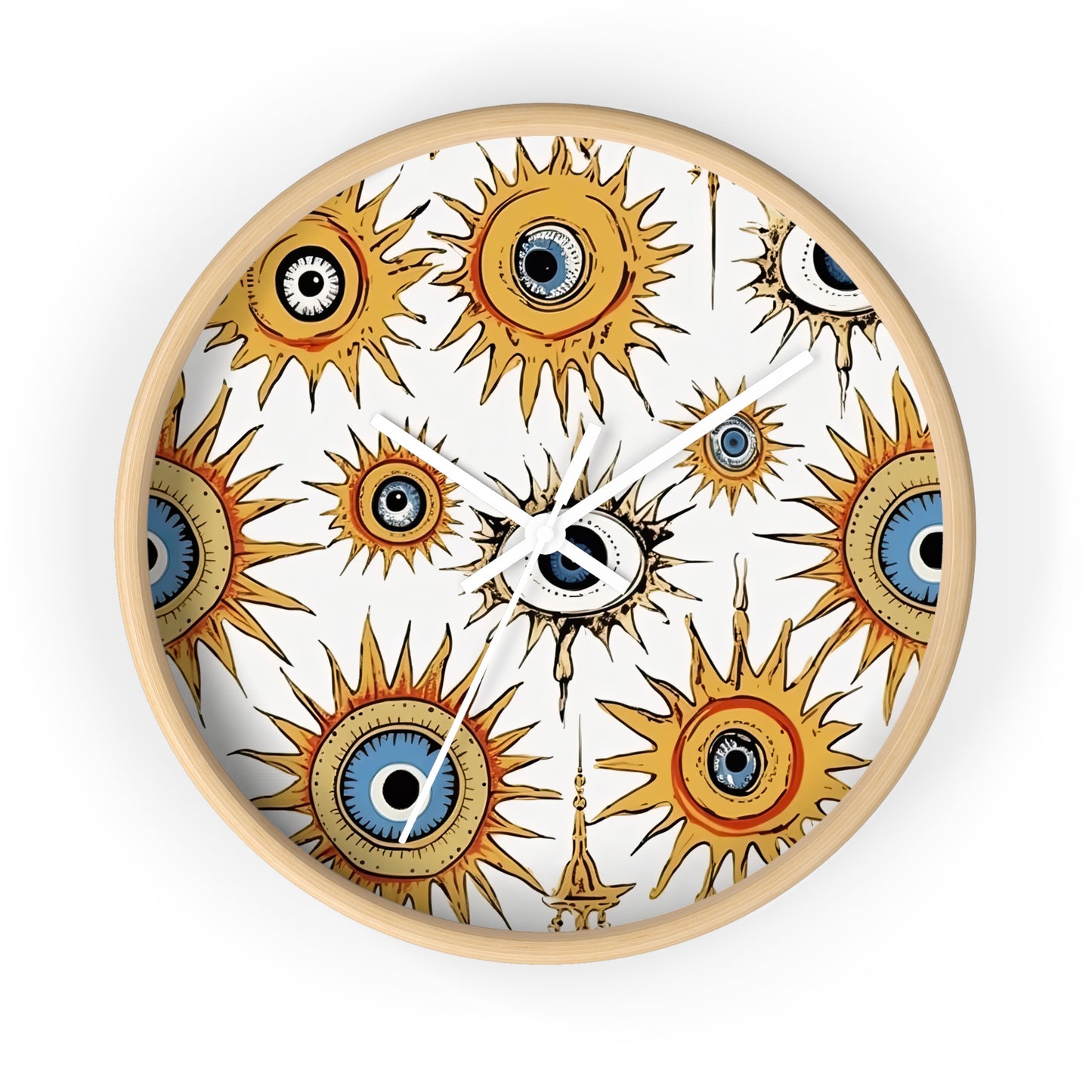 Ethereal Eyeful. Artful Evil Eye Wall Clock – Timekeeping with Protective Meaning. Wall Clock.