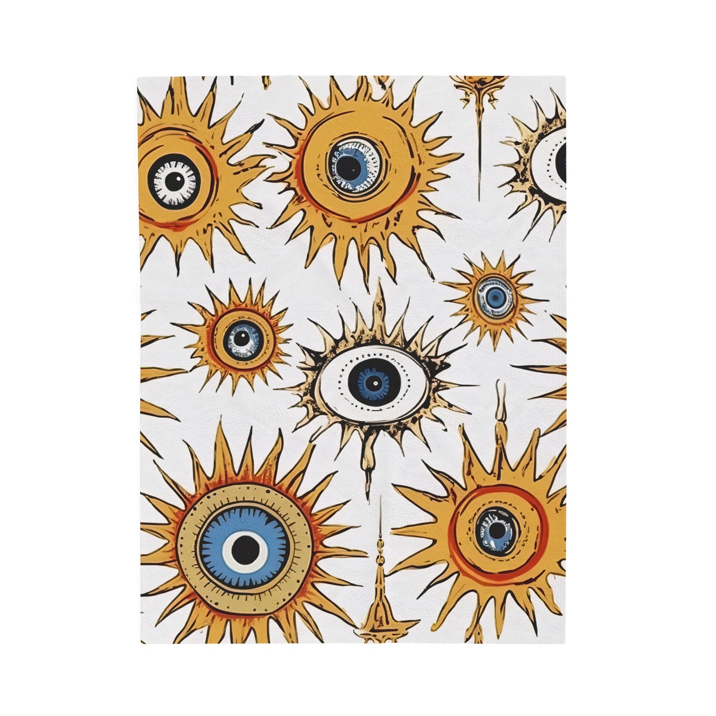 Ethereal Eyeful. Velveteen Plush Blanket.