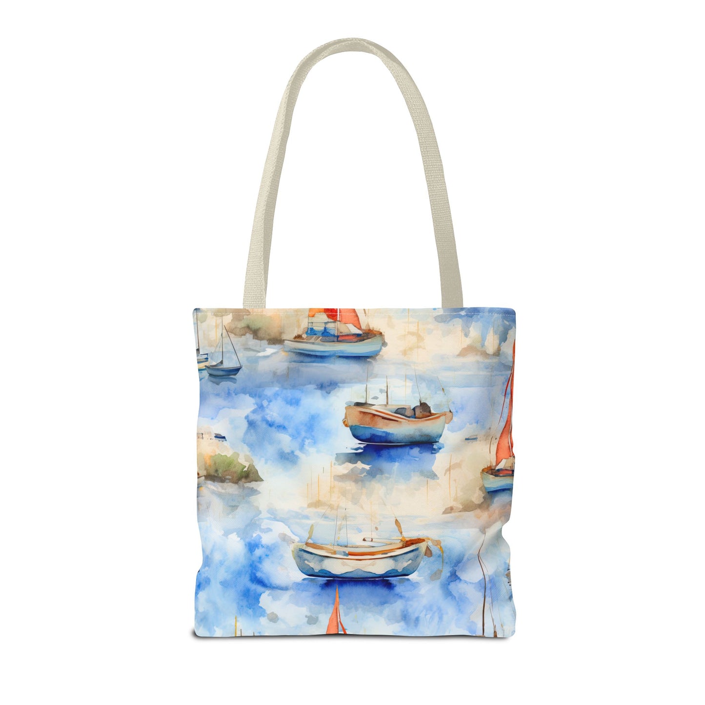 Boats On Watercolor. Tote Bag for Everyday Use