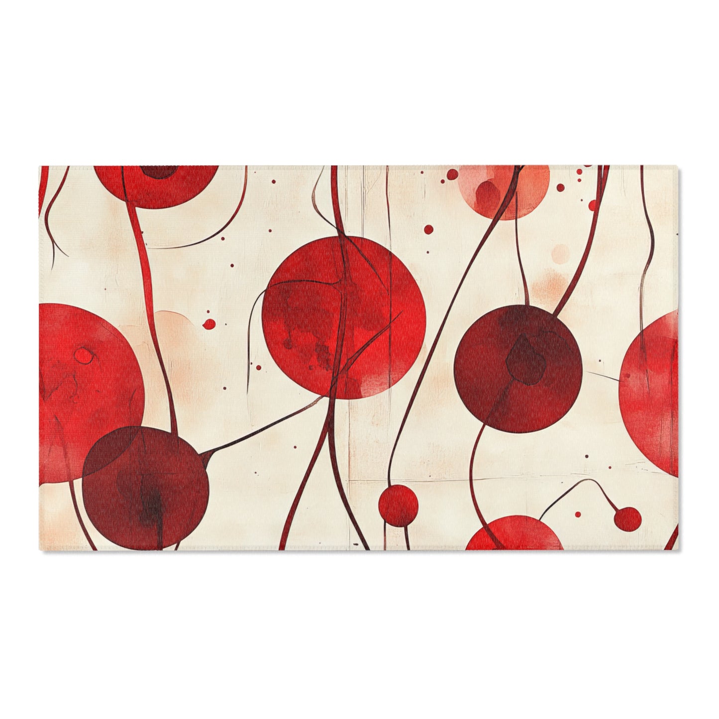 Vintage Cherry. Area Rug - Stylish Home Décor for Living Room & Bedroom