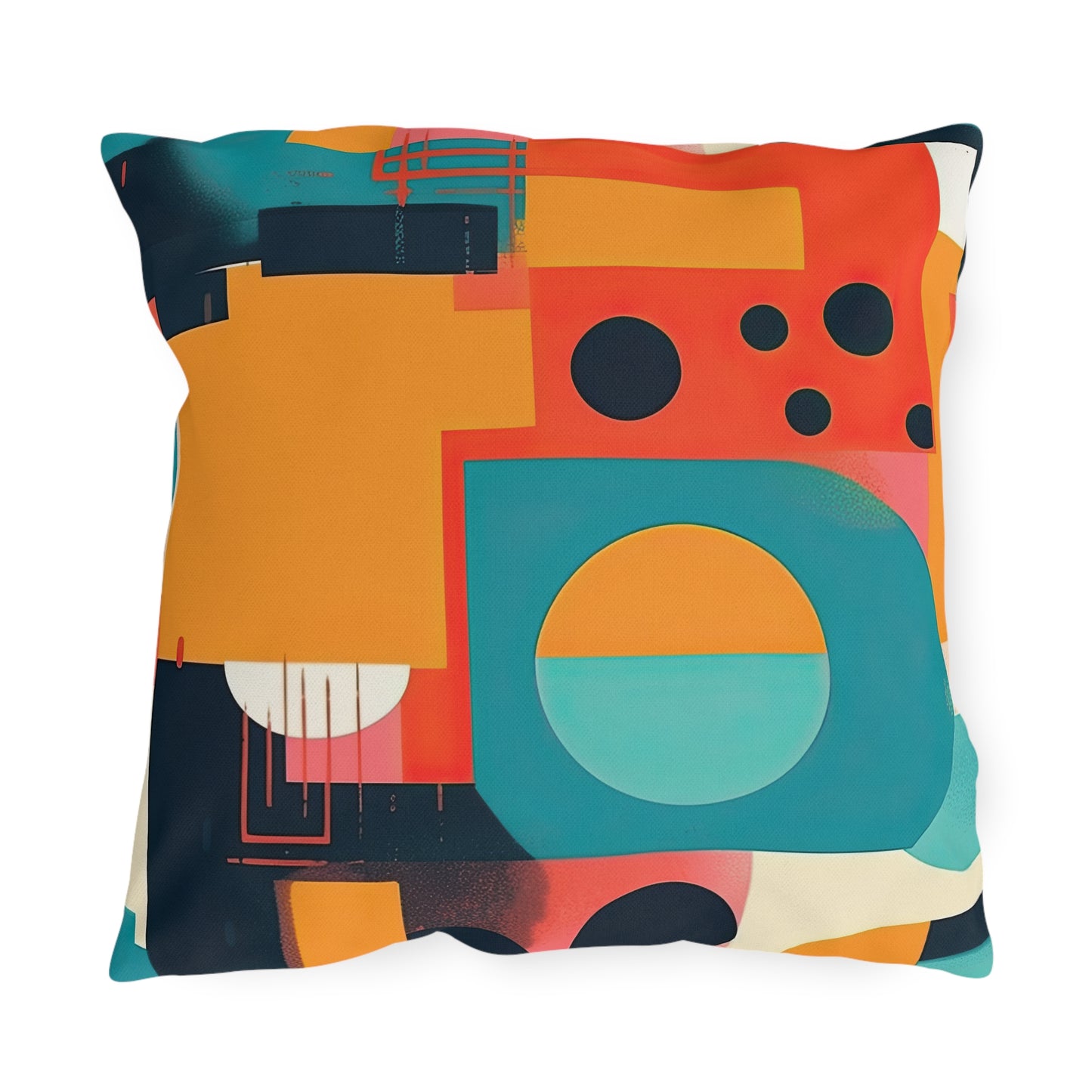 Neon Echoes. Retro Futuristic Outdoor Pillows