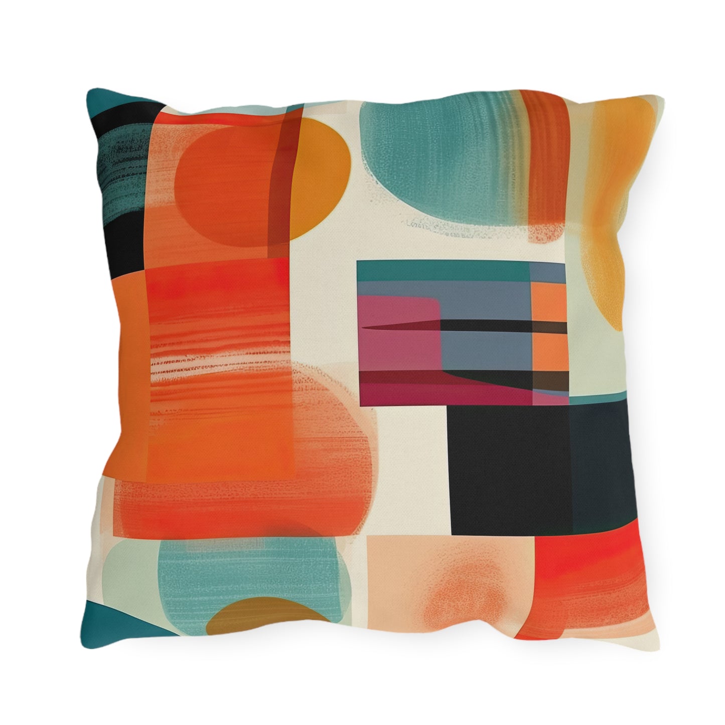 Solar Flare Serenade. Retro-Inspired Avant-GardeOutdoor Pillows