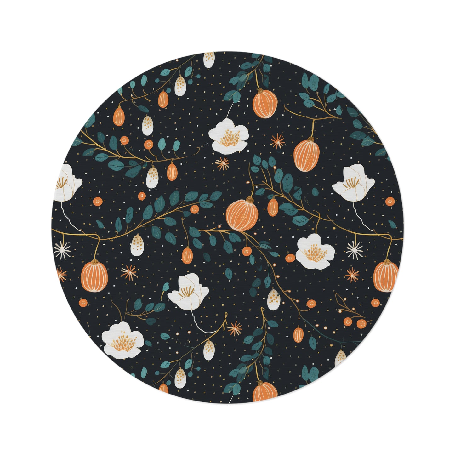 Whimsical Flights. Bohemian Eye Round Rug - Colorful Floor Decor for Vibrant Spaces