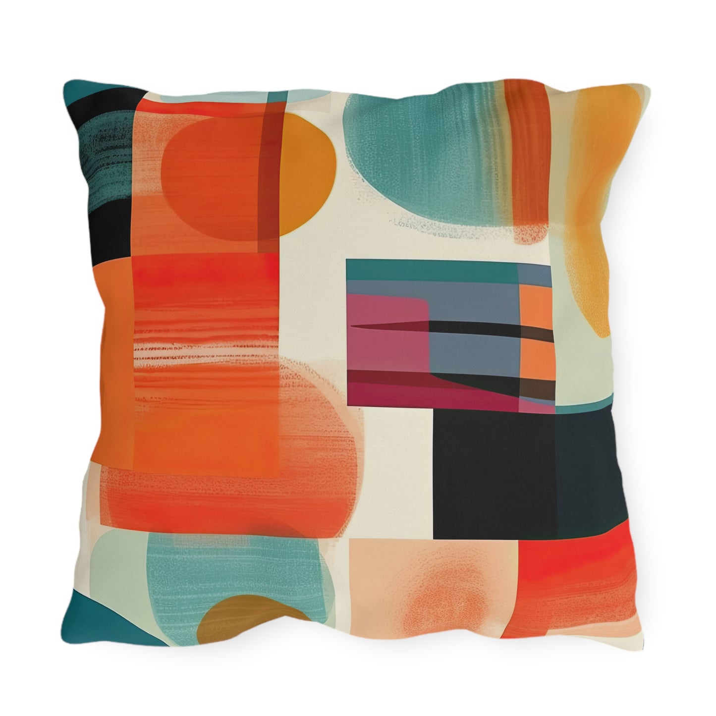 Solar Flare Serenade. Retro-Inspired Avant-GardeOutdoor Pillows