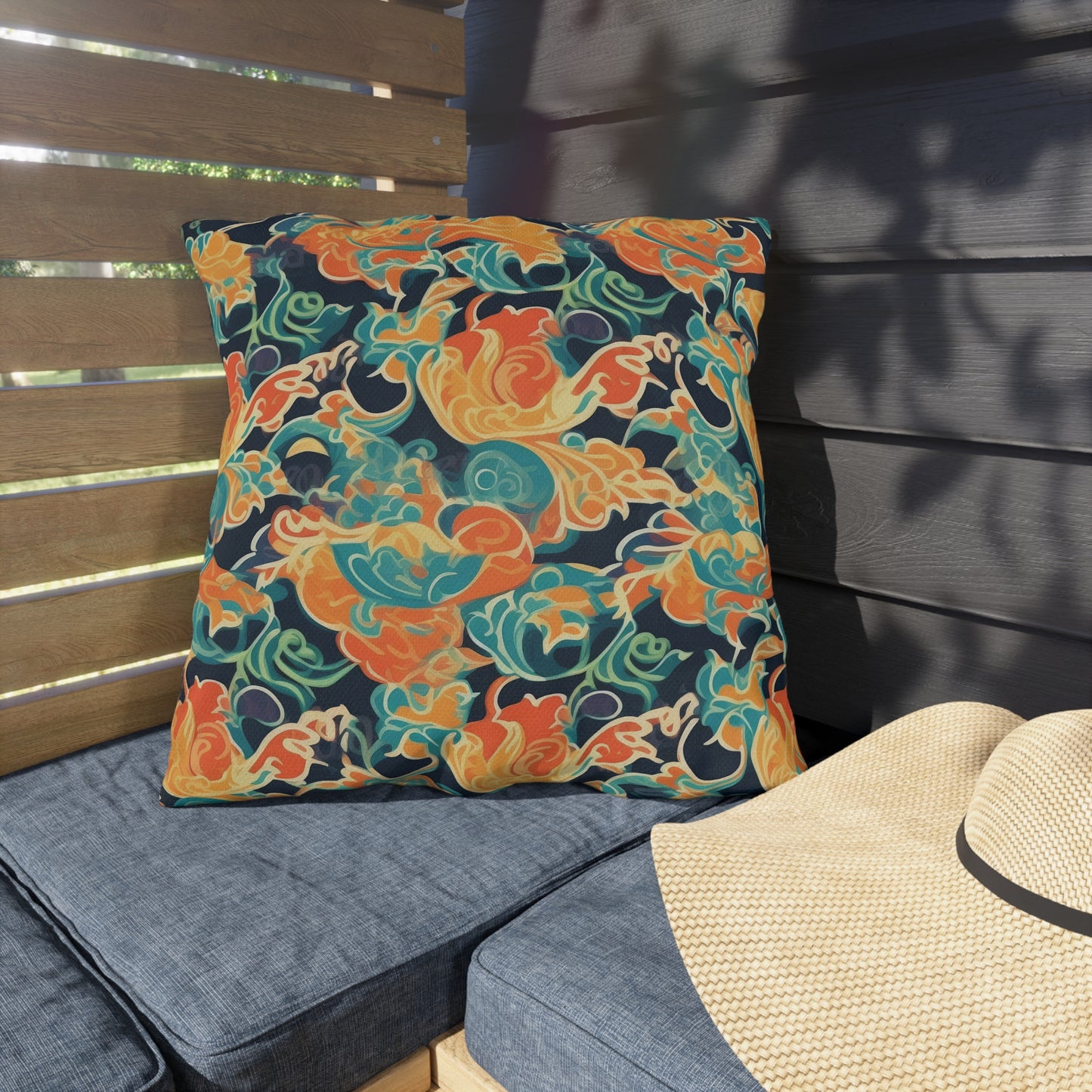 Tangerine Twilight Tapestry .Outdoor Pillows