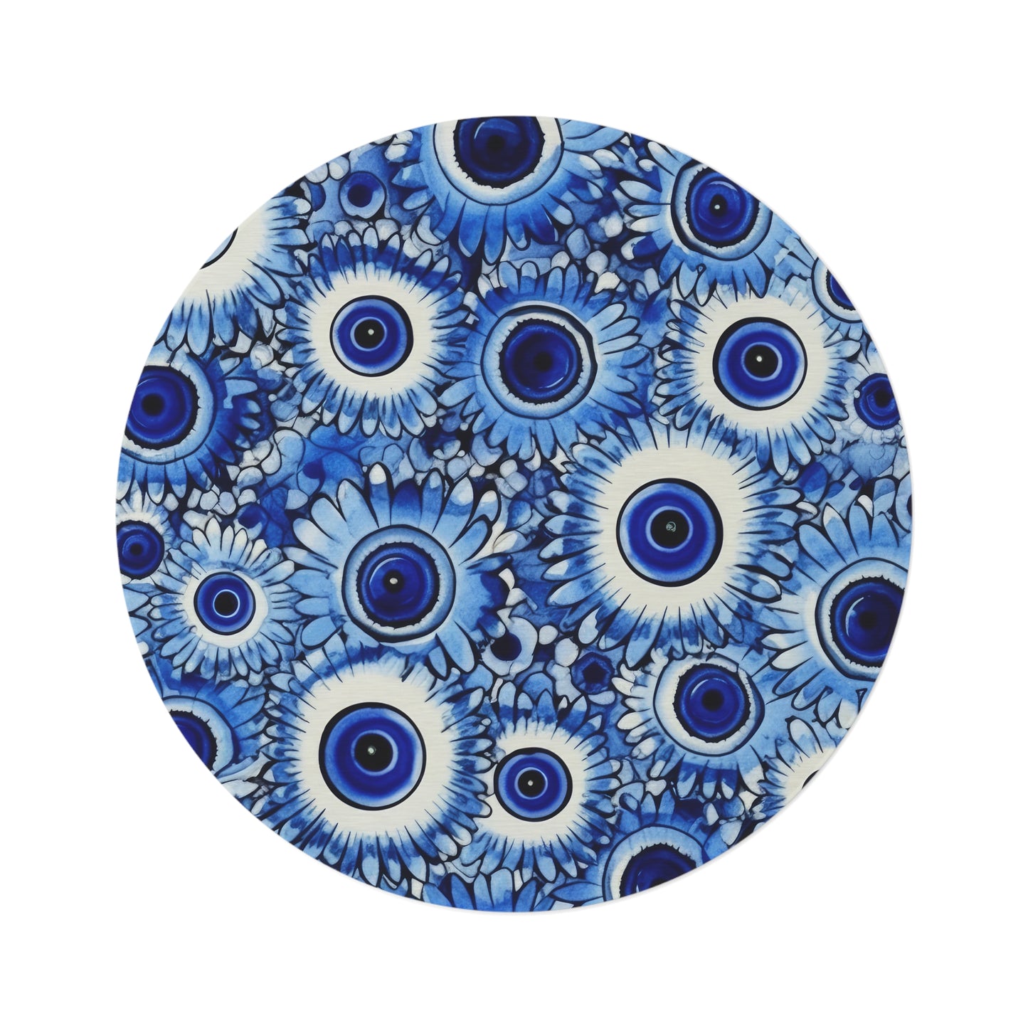 Portentous Pupil. Evil Eye Rug – Artistic Expression Meets Protection for Your Floors.Round Rug