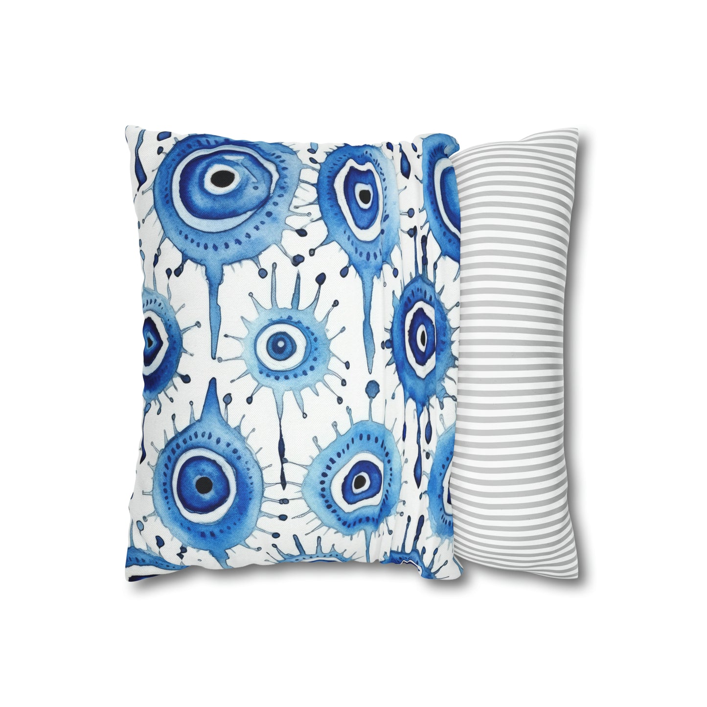 Evil Eye Cry. Spun Polyester Square Pillow Case