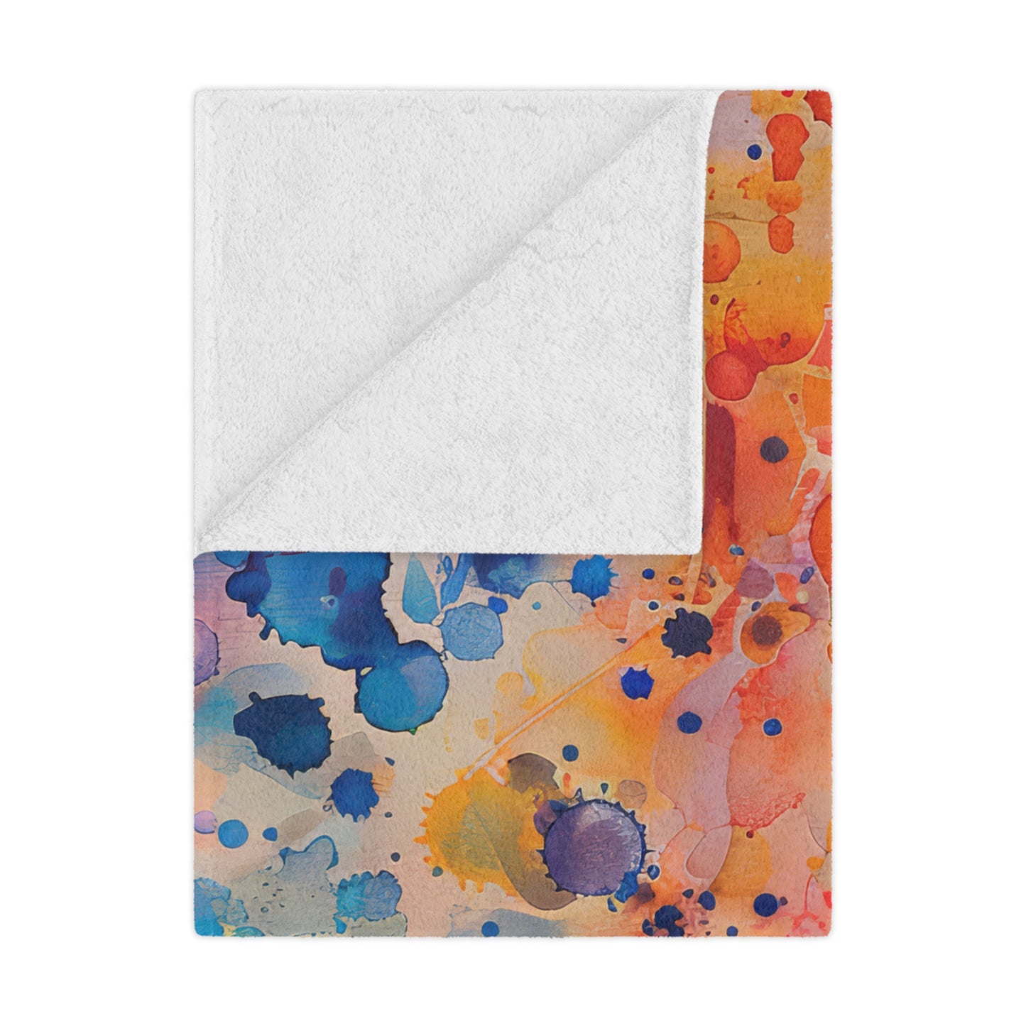 Hamsa Radiance Rainbow. Cozy Artistic Microfiber Blanket.