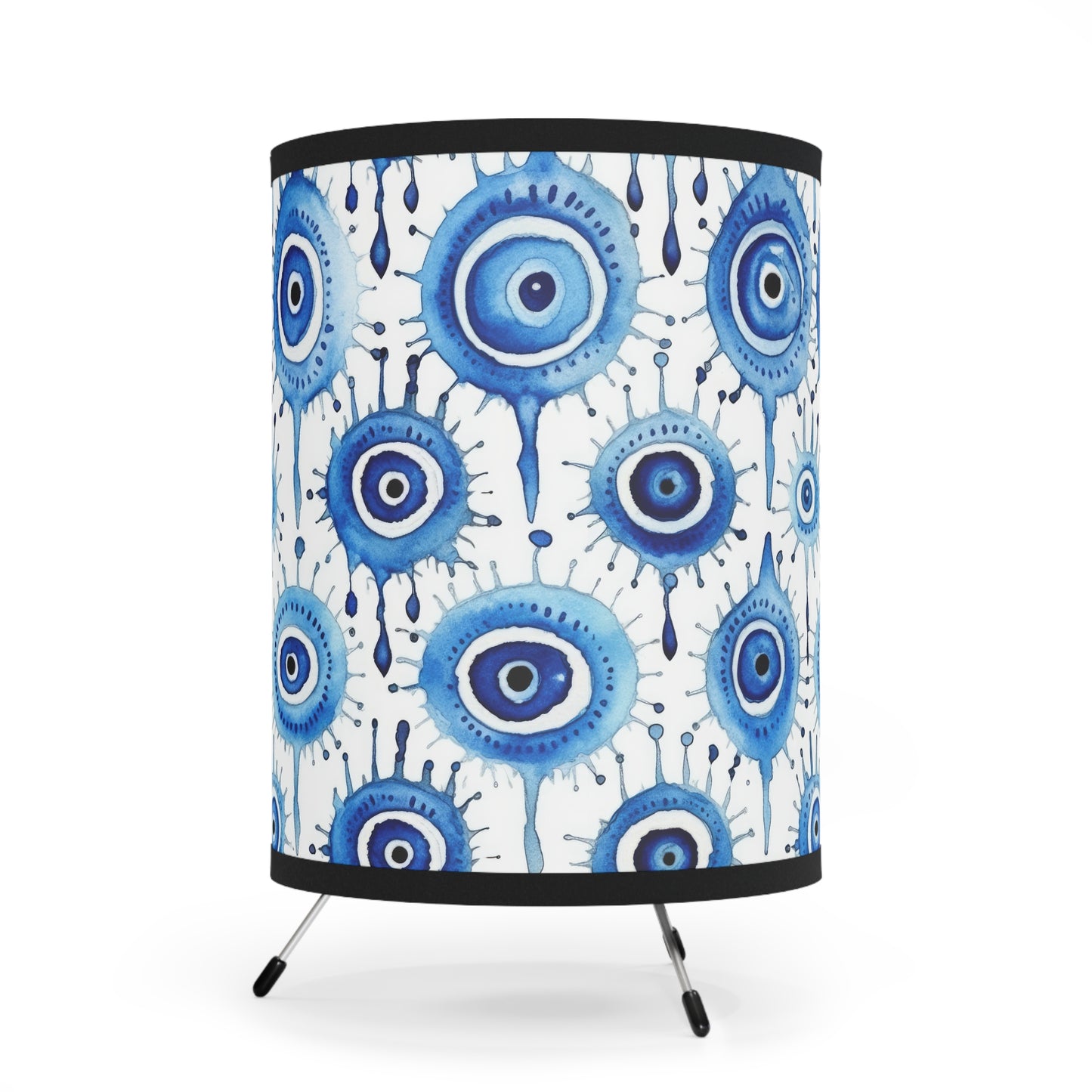 Evil Eye Cry. Tripod Lamp with High-Res Printed Shade, US\CA plug