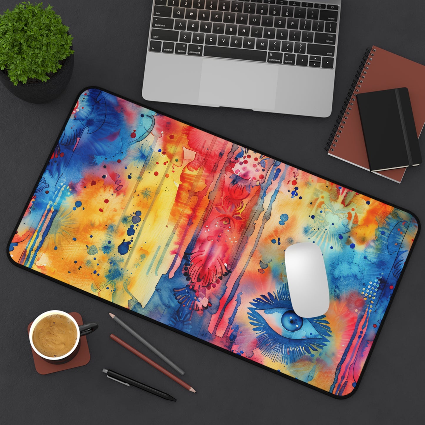 Brilliant Bliss Hamsa. Desk Mat - Stylish Office Organizer
