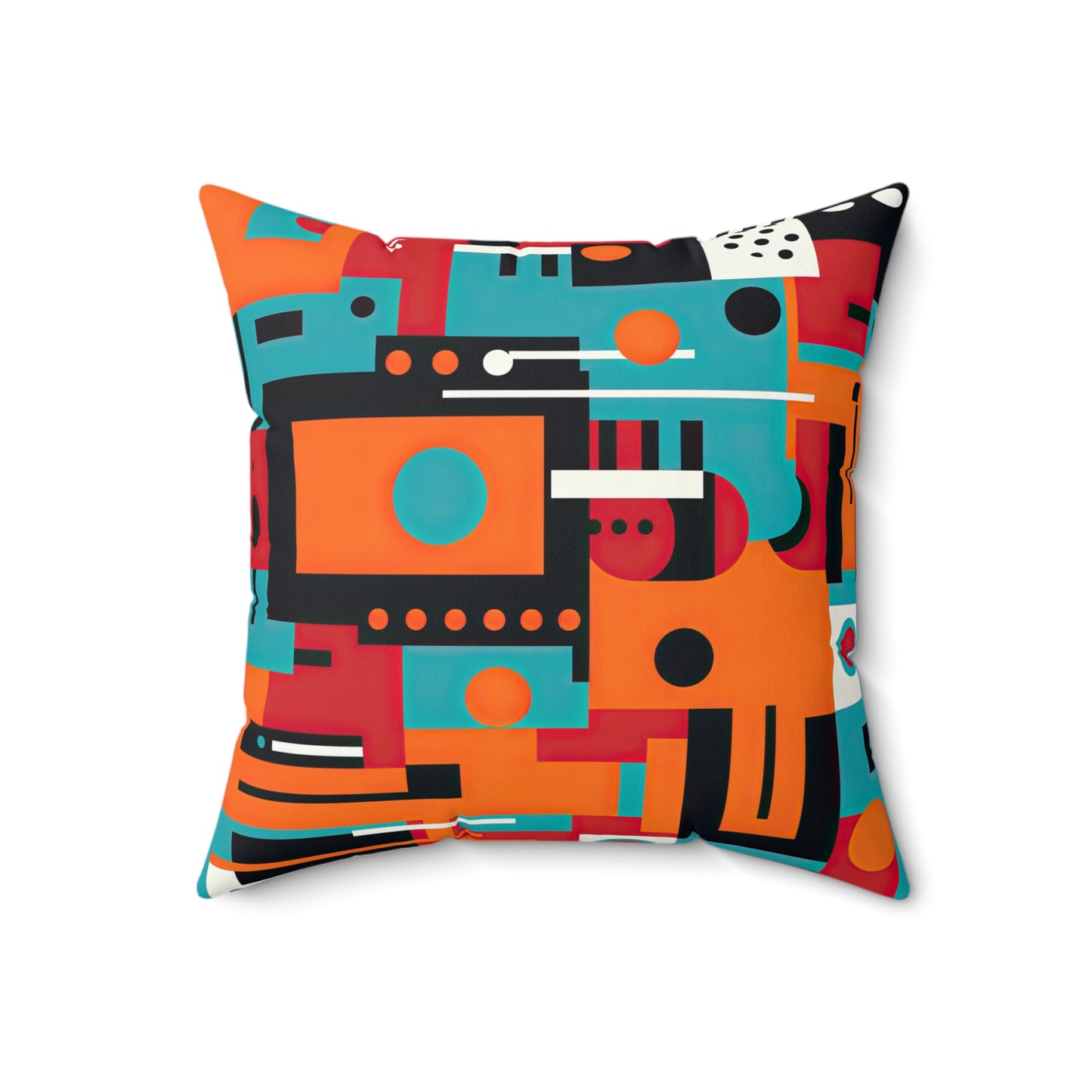 Quantum Reverie. Retro Avant-Garde Spun Polyester Square Pillow