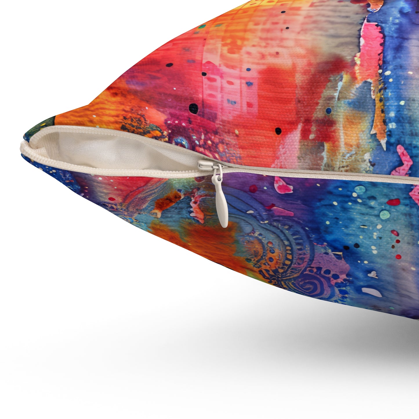 Prismatic Hamsa- Decorative Spun Polyester Cushion
