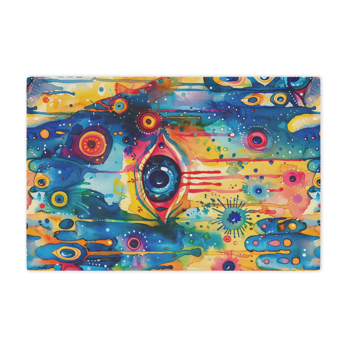 Aurora Talisman Hamsa. Cozy Artistic Microfiber Blanket.