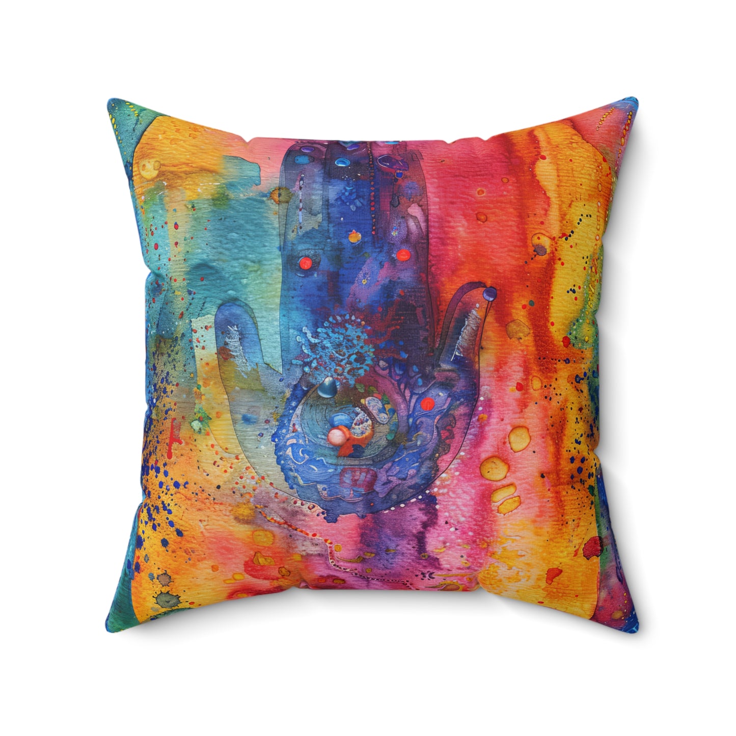 Hamsa Dreamscape-- Decorative Spun Polyester Cushion