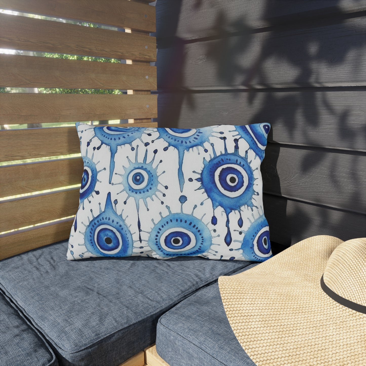 Evil Eye Cry. Outdoor Pillows