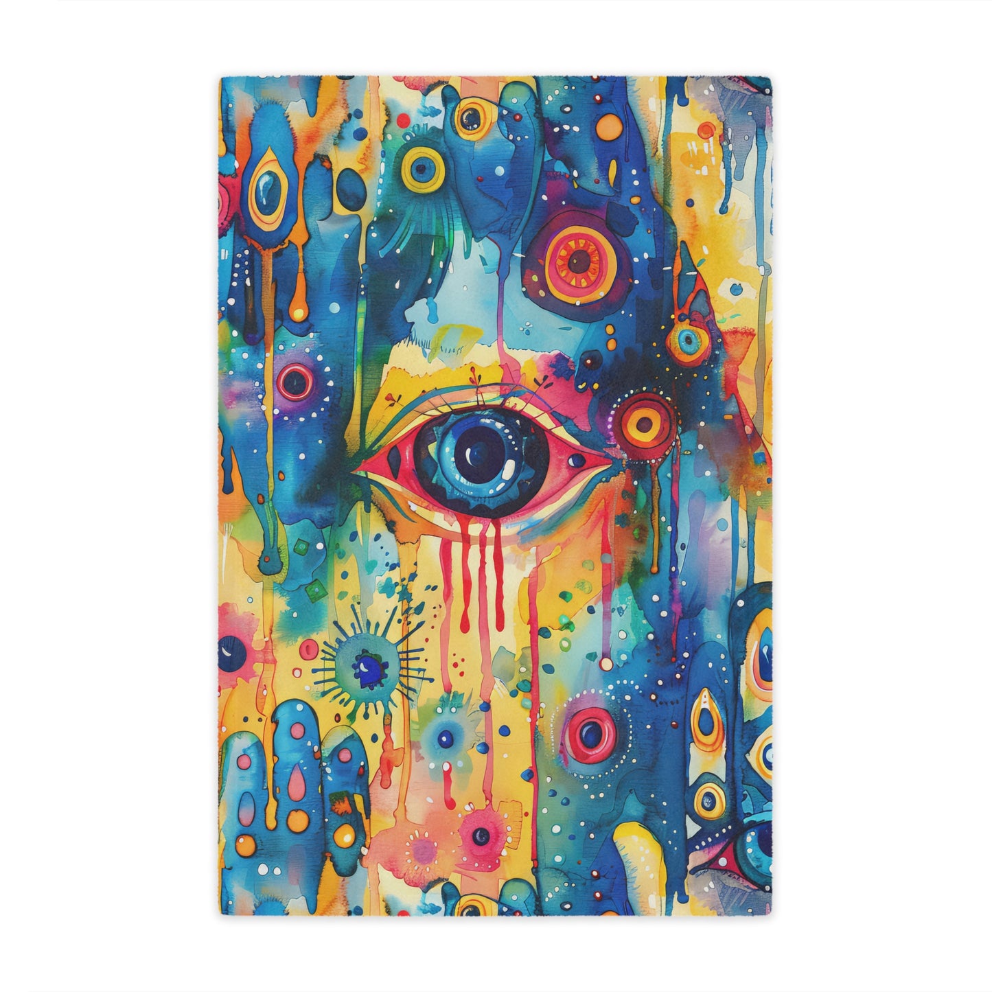 Aurora Talisman Hamsa. Cozy Artistic Microfiber Blanket.
