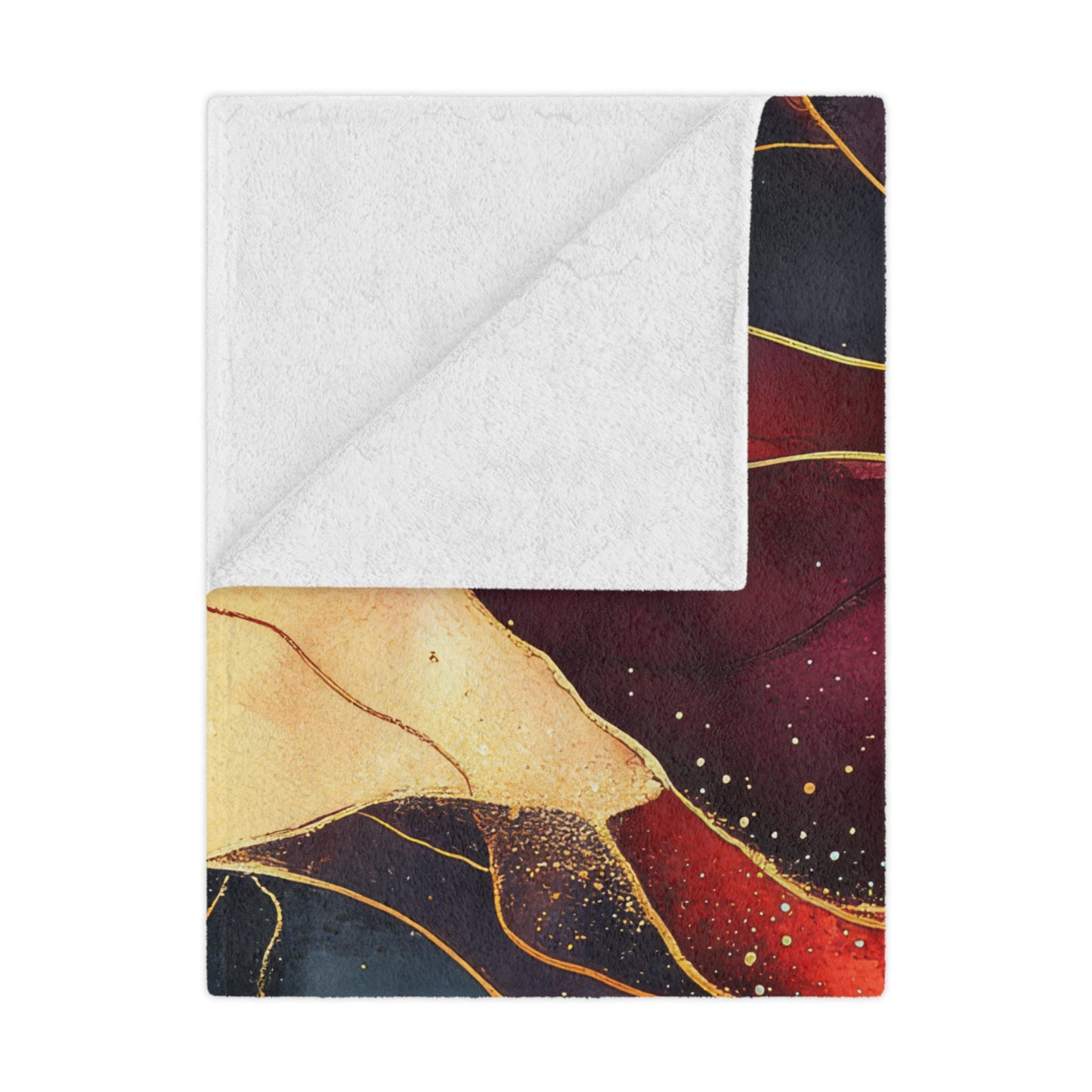 Velvet Cherry. Cozy Artistic Microfiber Blanket -