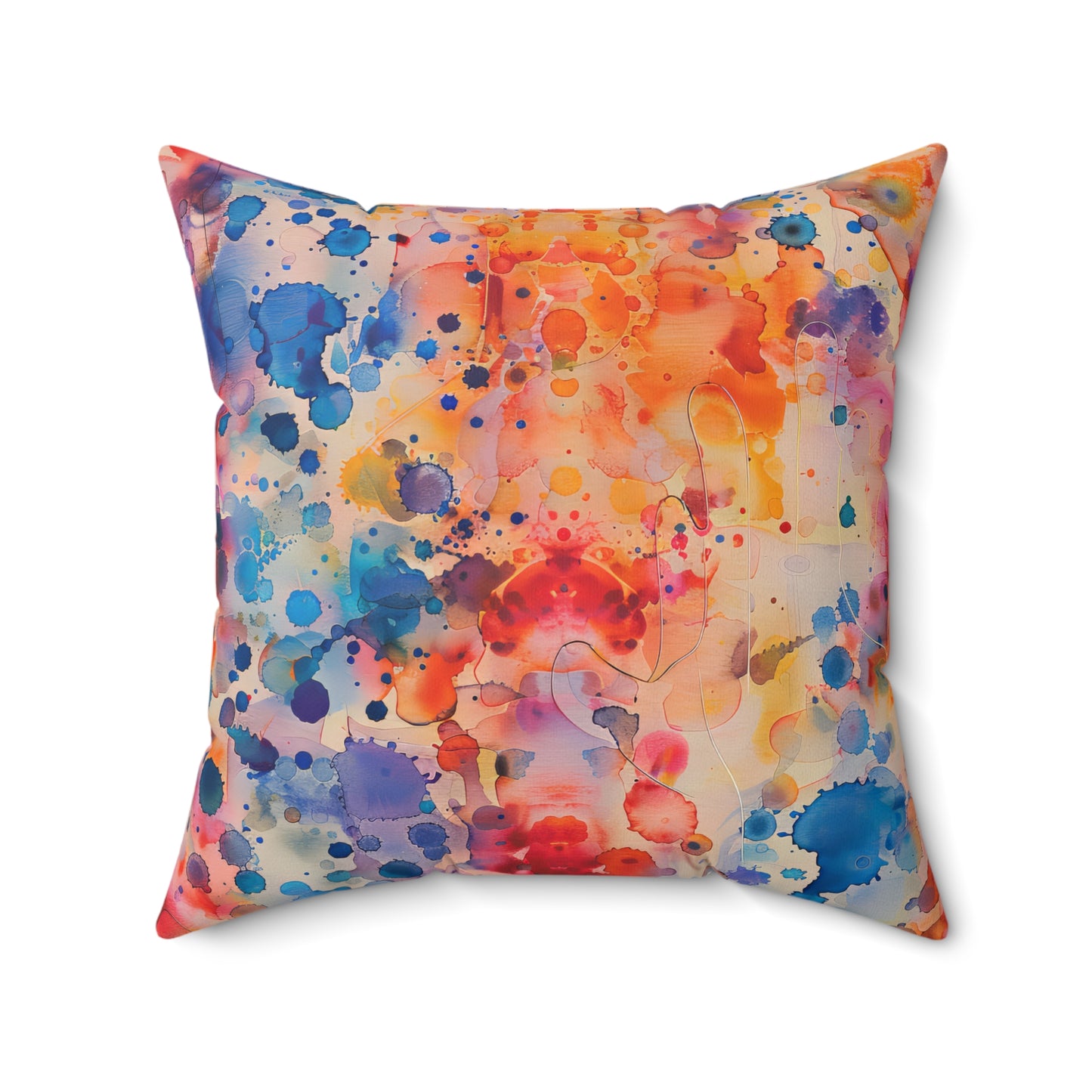 Hamsa Radiance Rainbow - Decorative Spun Polyester Cushion