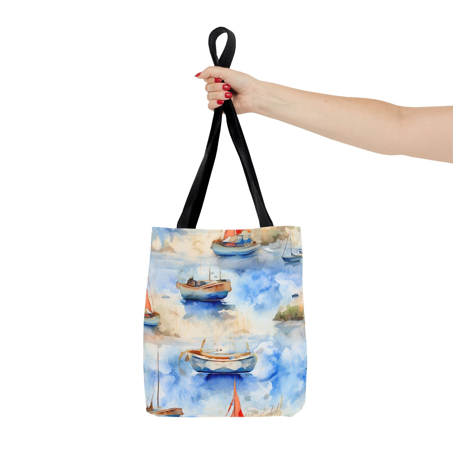 Boats On Watercolor. Tote Bag for Everyday Use