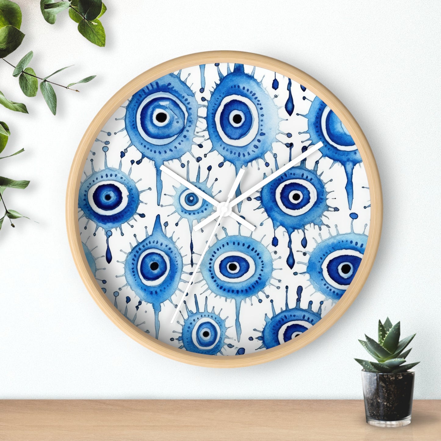 Evil Eye Cry. Artful Evil Eye Wall Clock – Timekeeping with Protective Meaning. Wall Clock.
