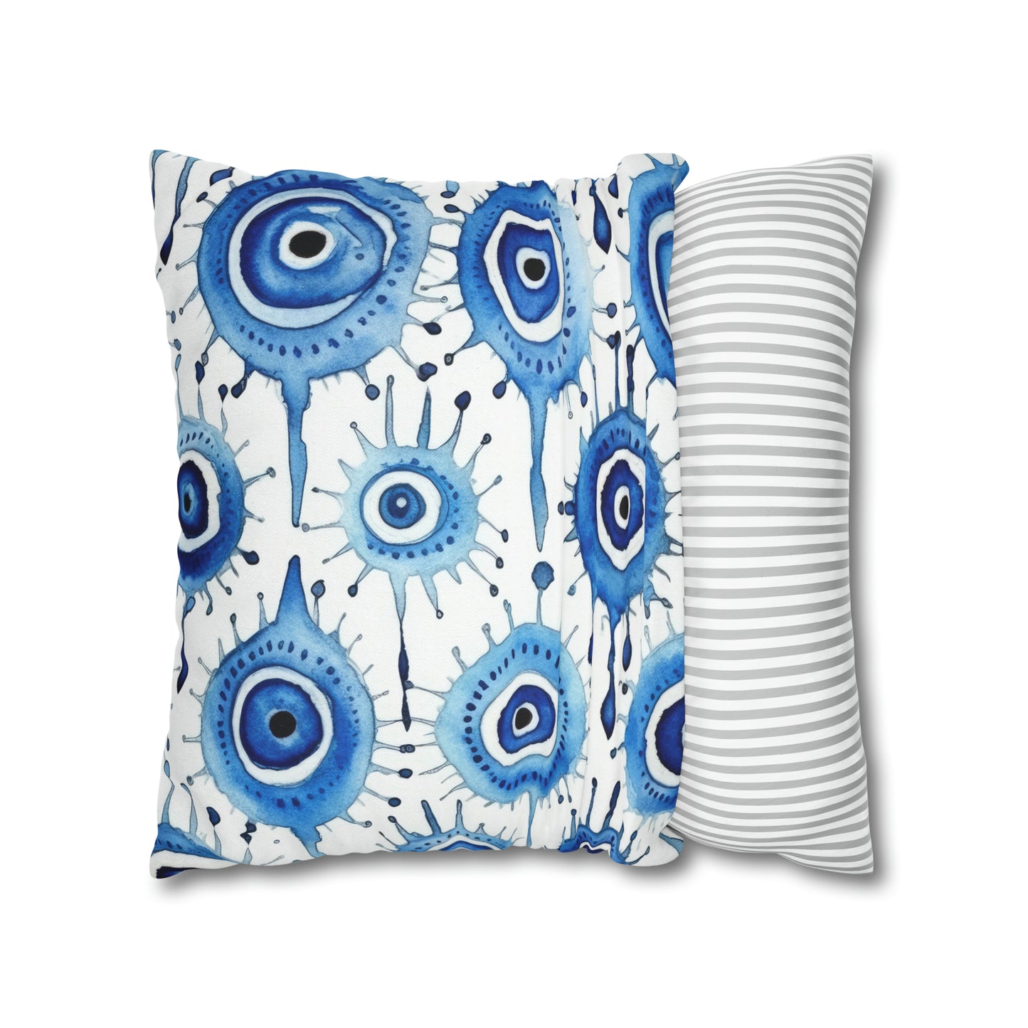 Evil Eye Cry. Spun Polyester Square Pillow Case