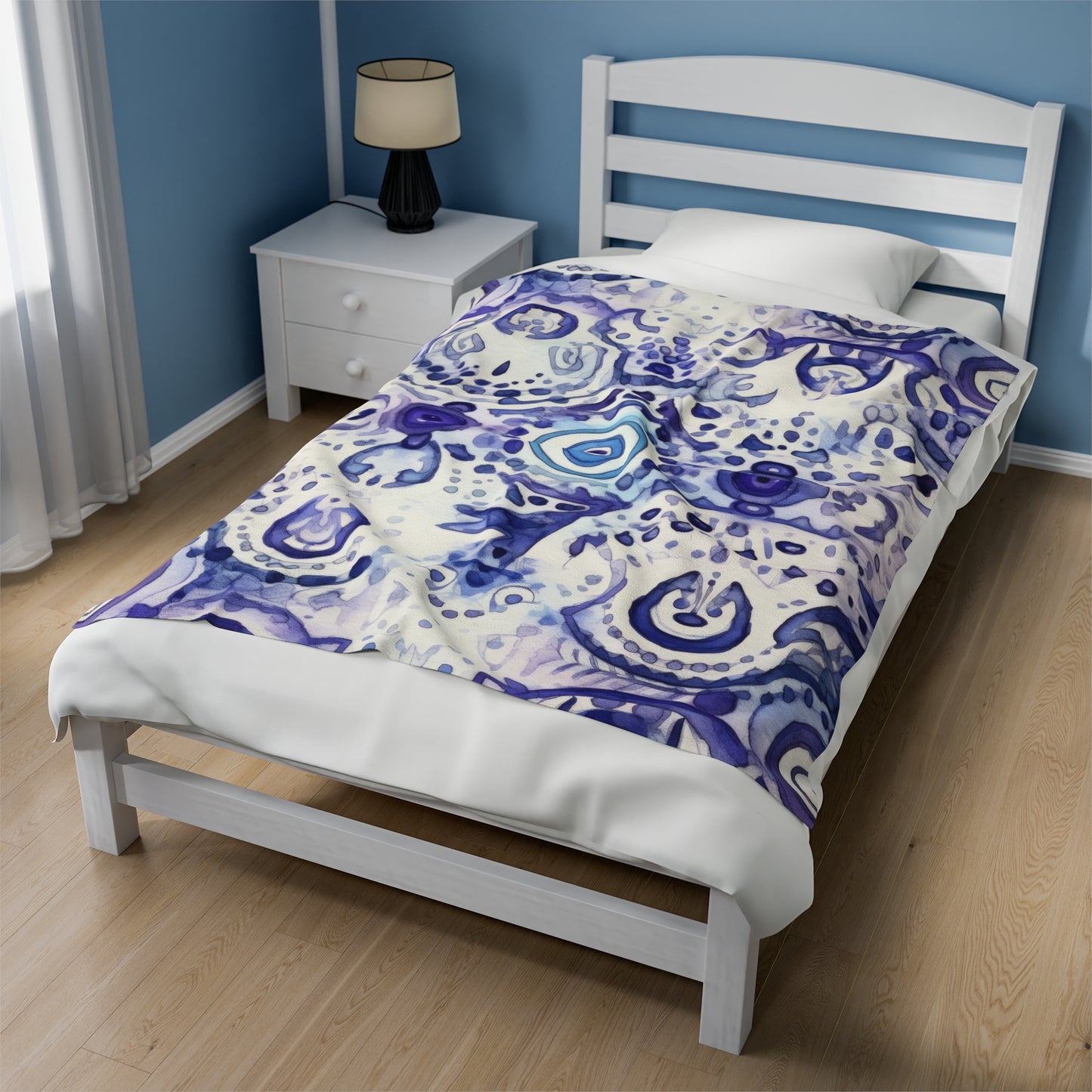 Hamsa Enigma. Velveteen Plush Blanket.