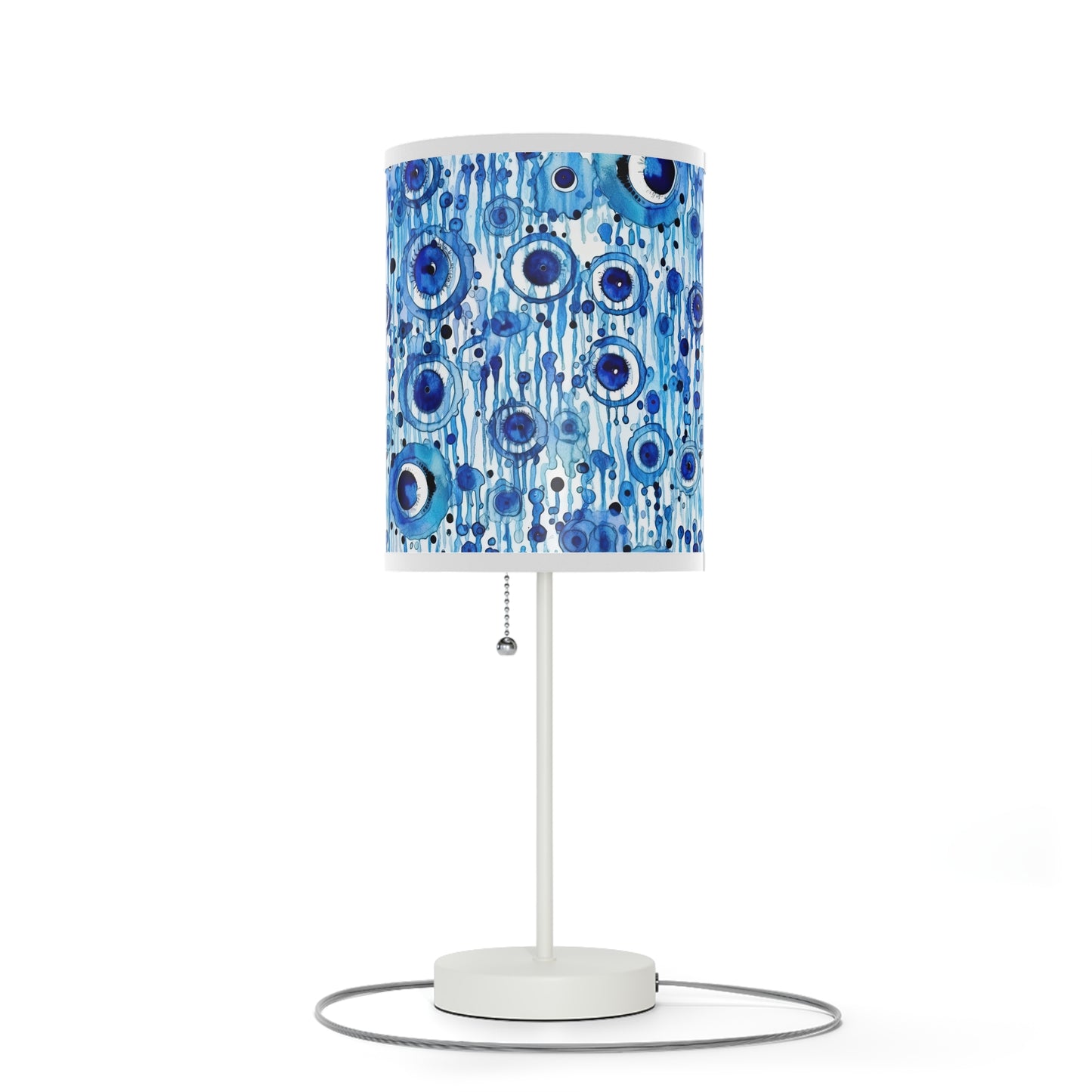 Eclipsed Perception. Evil Eye Lampshade – Light Your Room with Artistic Meaning. Lamp on a Stand,