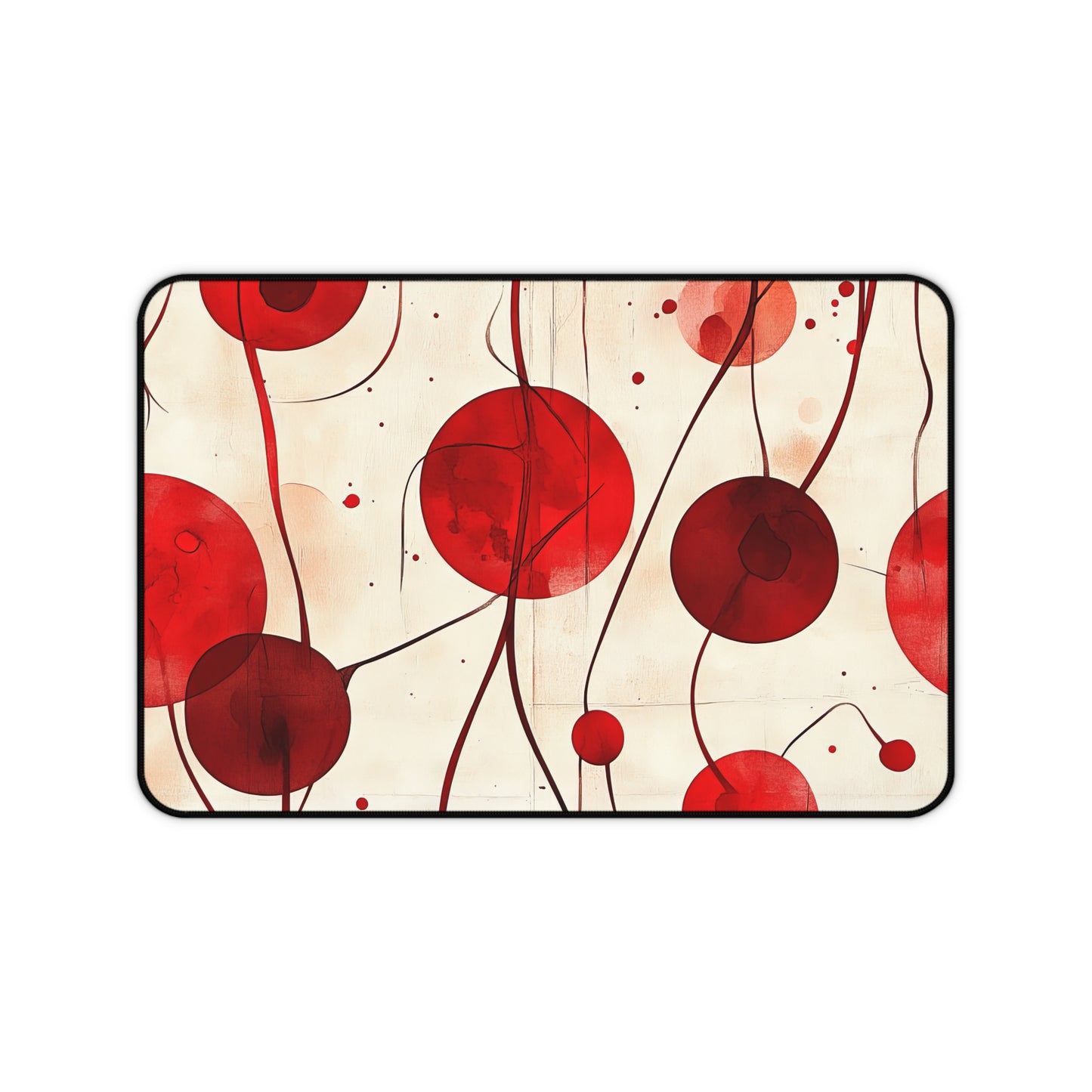 Vintage Cherry Desk Mat - Stylish Office Organizer