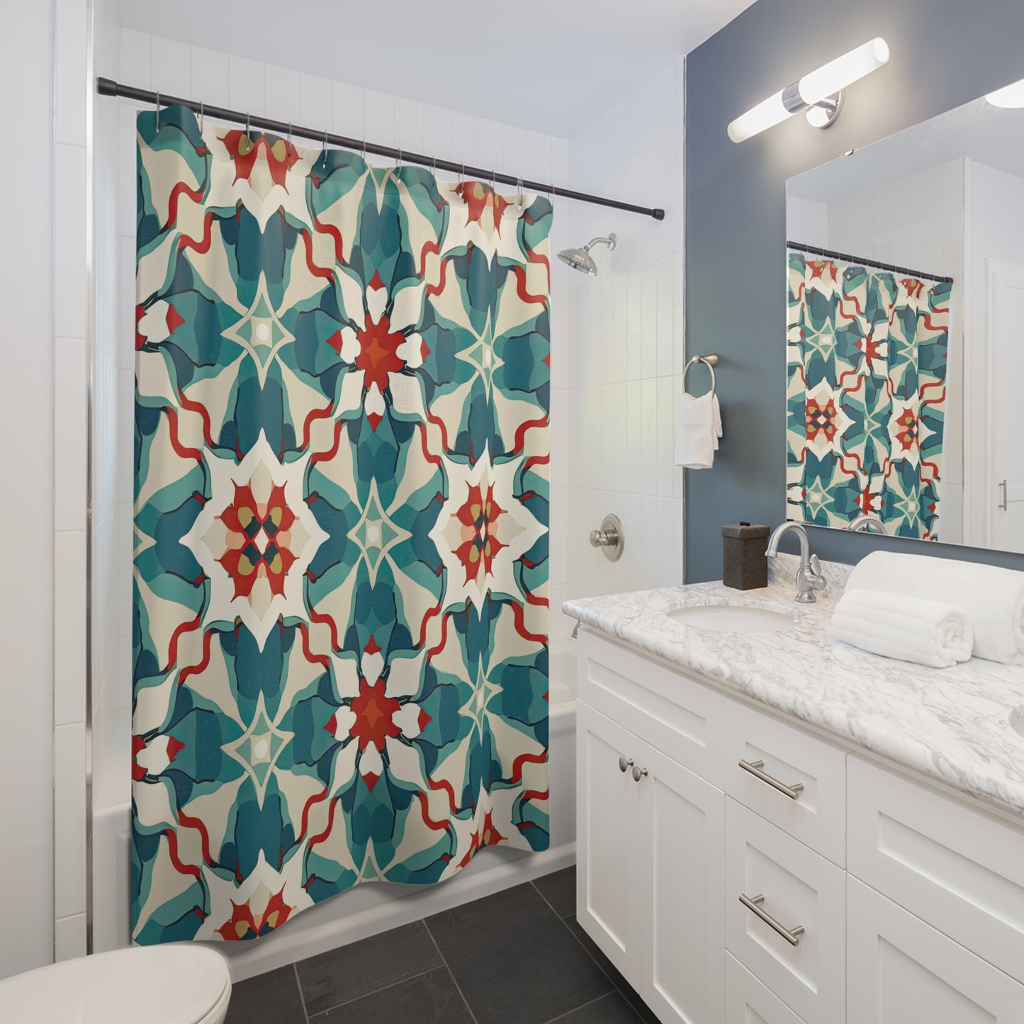 Atlas Dreamscape Fresco . Shower Curtains