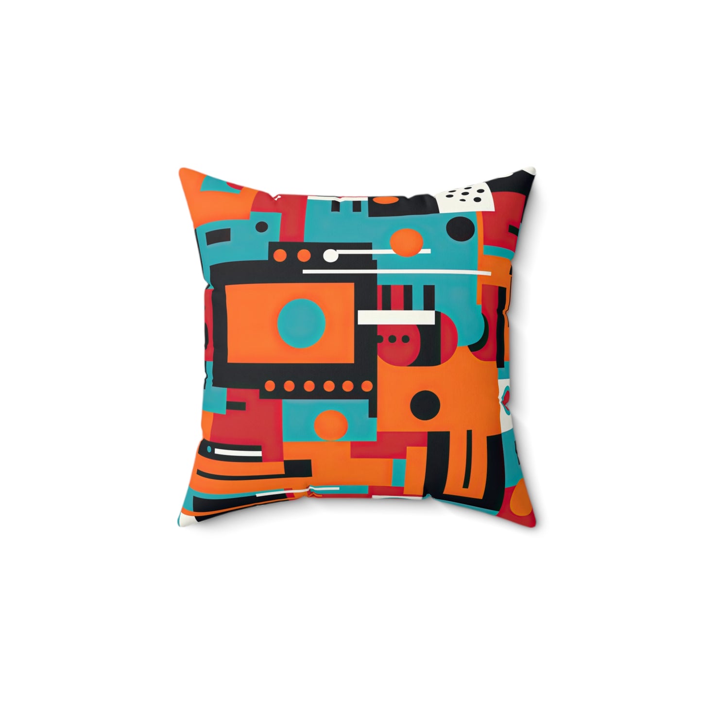 Quantum Reverie. Retro Avant-Garde Spun Polyester Square Pillow