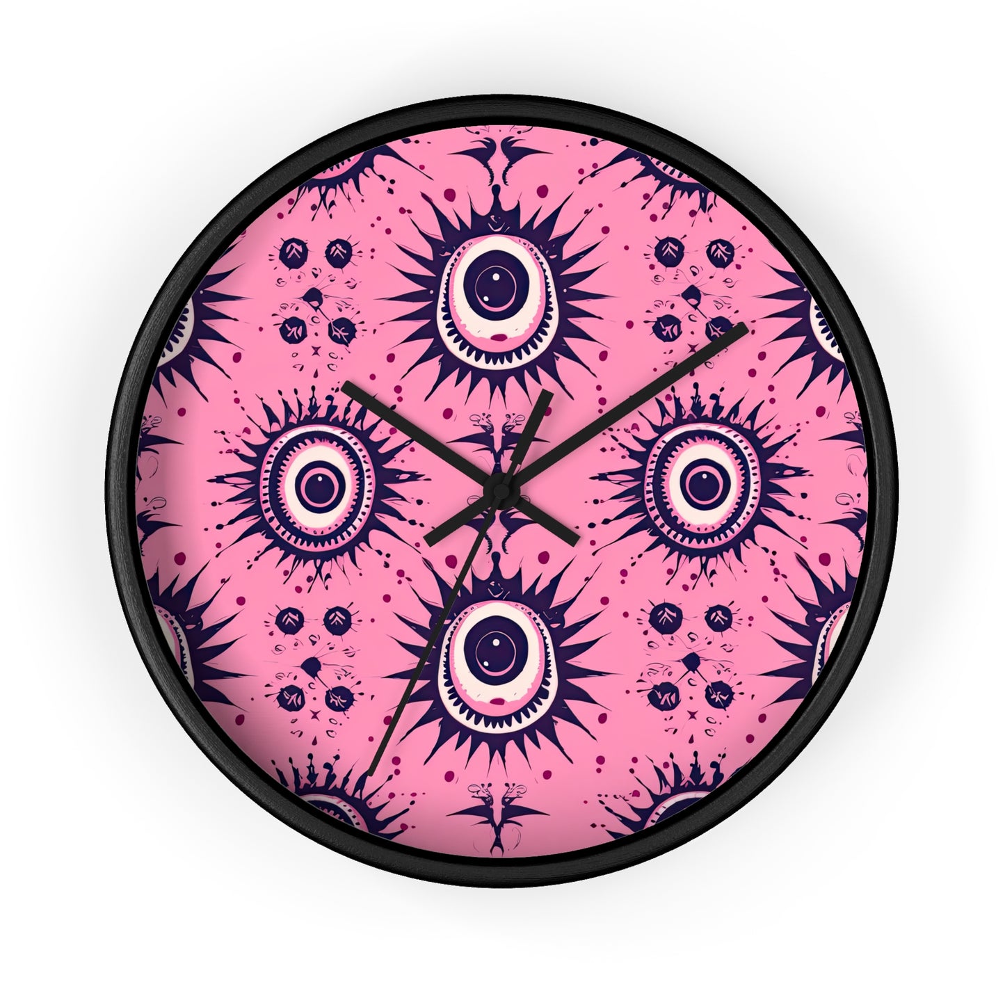 Sinuous Specter.Beholder. Artful Evil Eye Wall Clock – Timekeeping with Protective MeaningWall Clock.