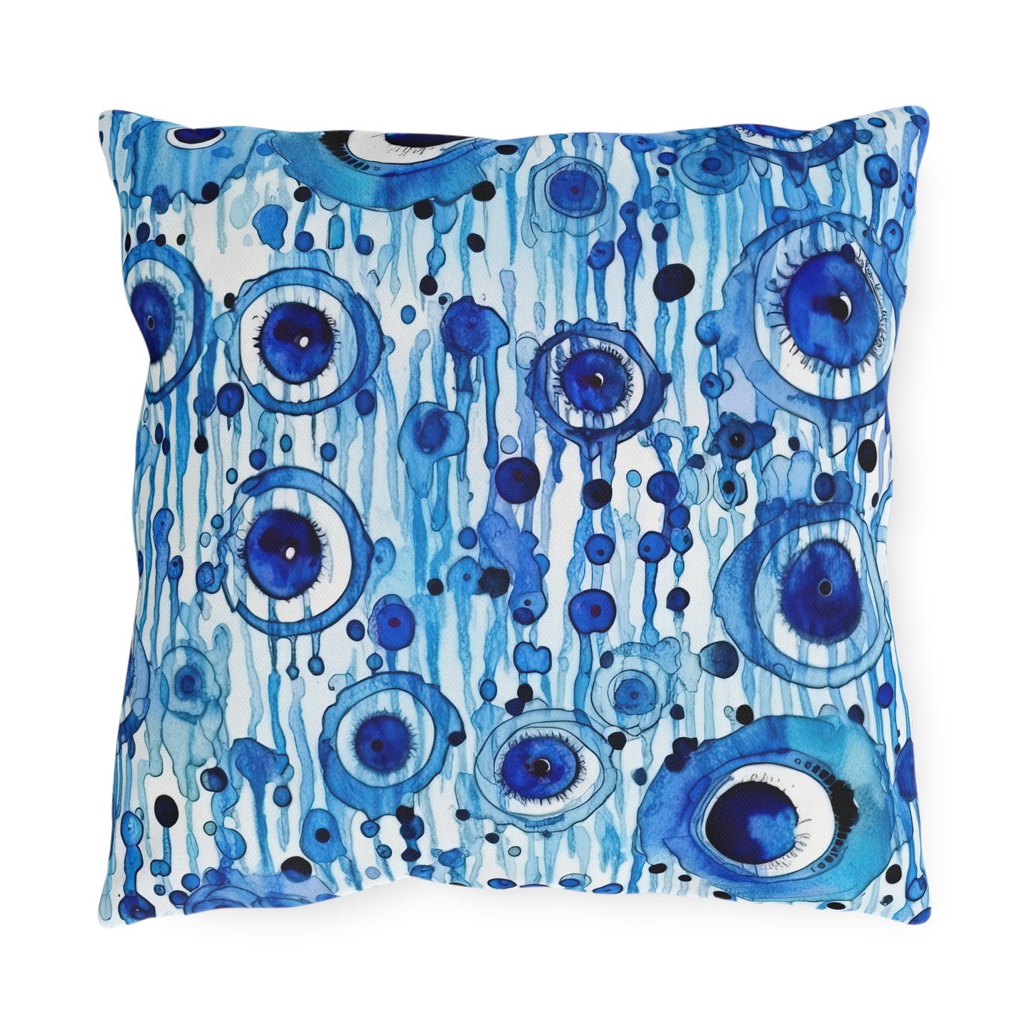 Eclipsed Perception. – Decorative Protection with Original Flair. Evil Eye Pillow Outdoor Pillows