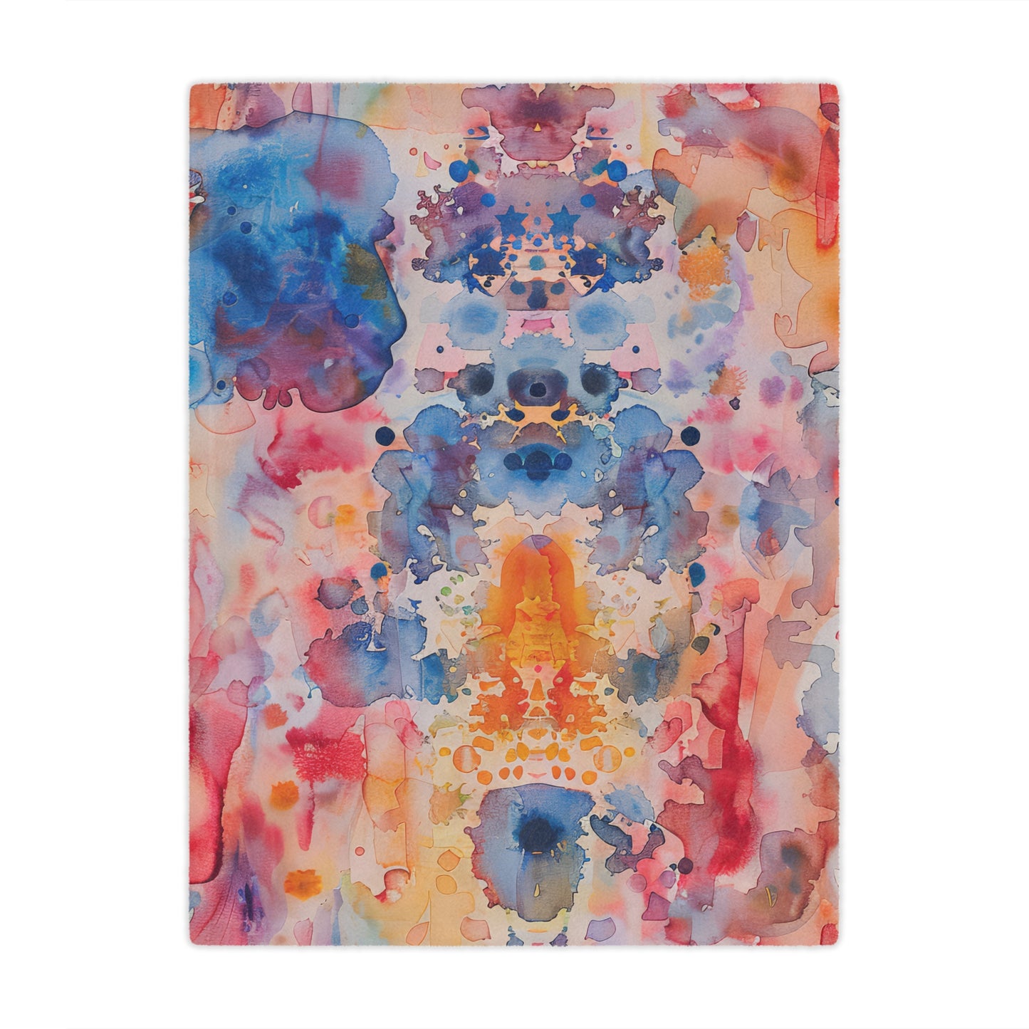 Hamsa Spectrum-topaz. Cozy Artistic Microfiber Blanket.