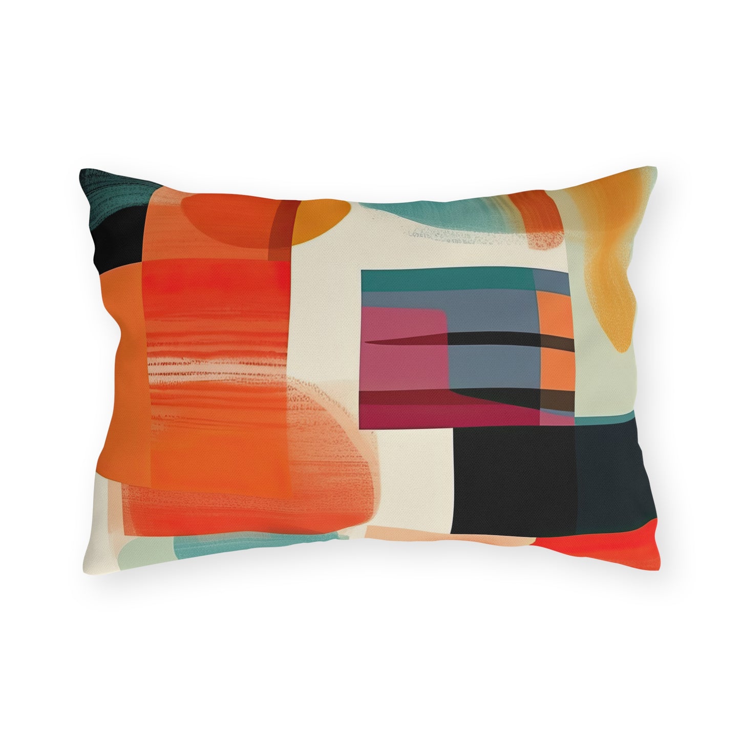 Solar Flare Serenade. Retro-Inspired Avant-GardeOutdoor Pillows