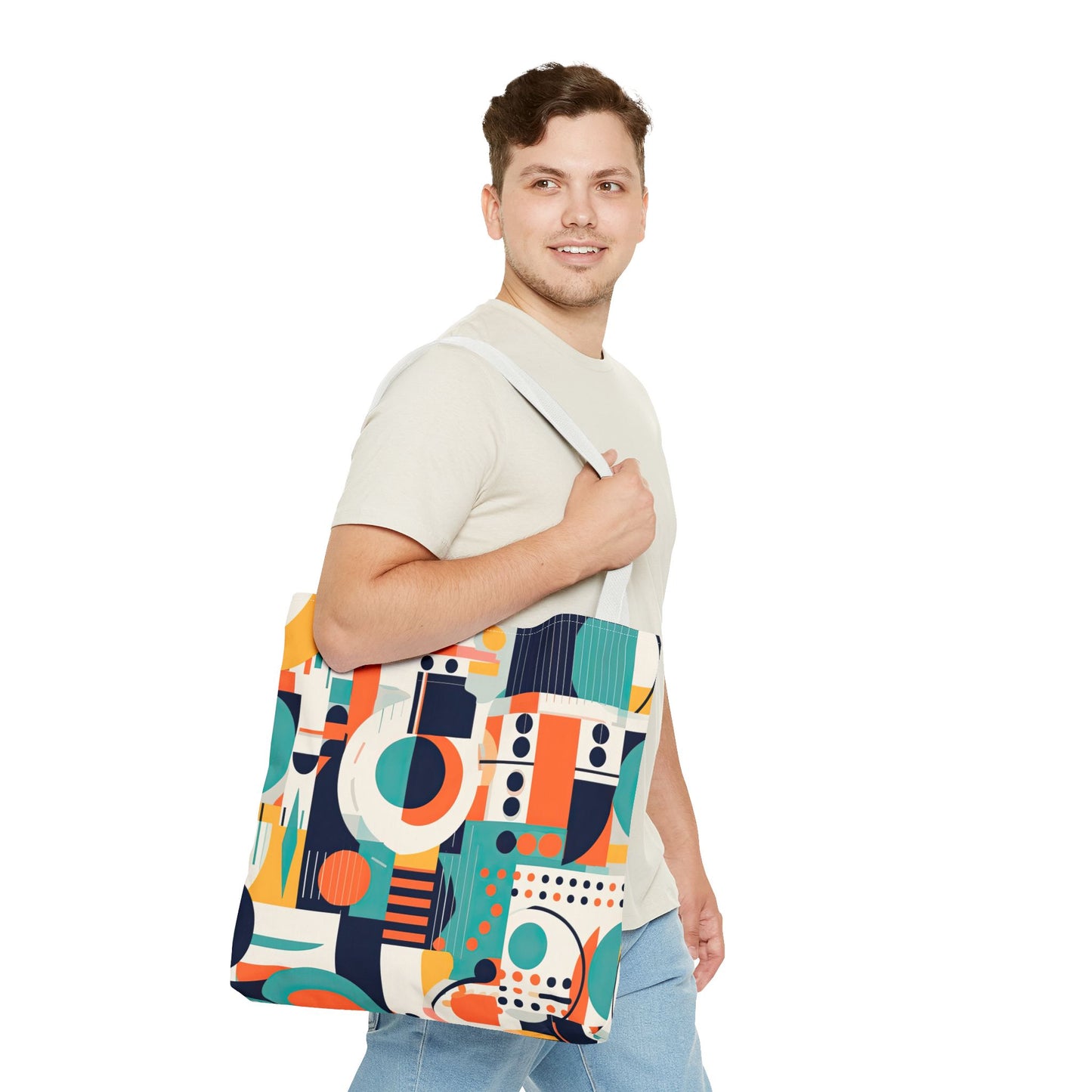 Echoes of the Analog Future. Tote Bag for Everyday Use
