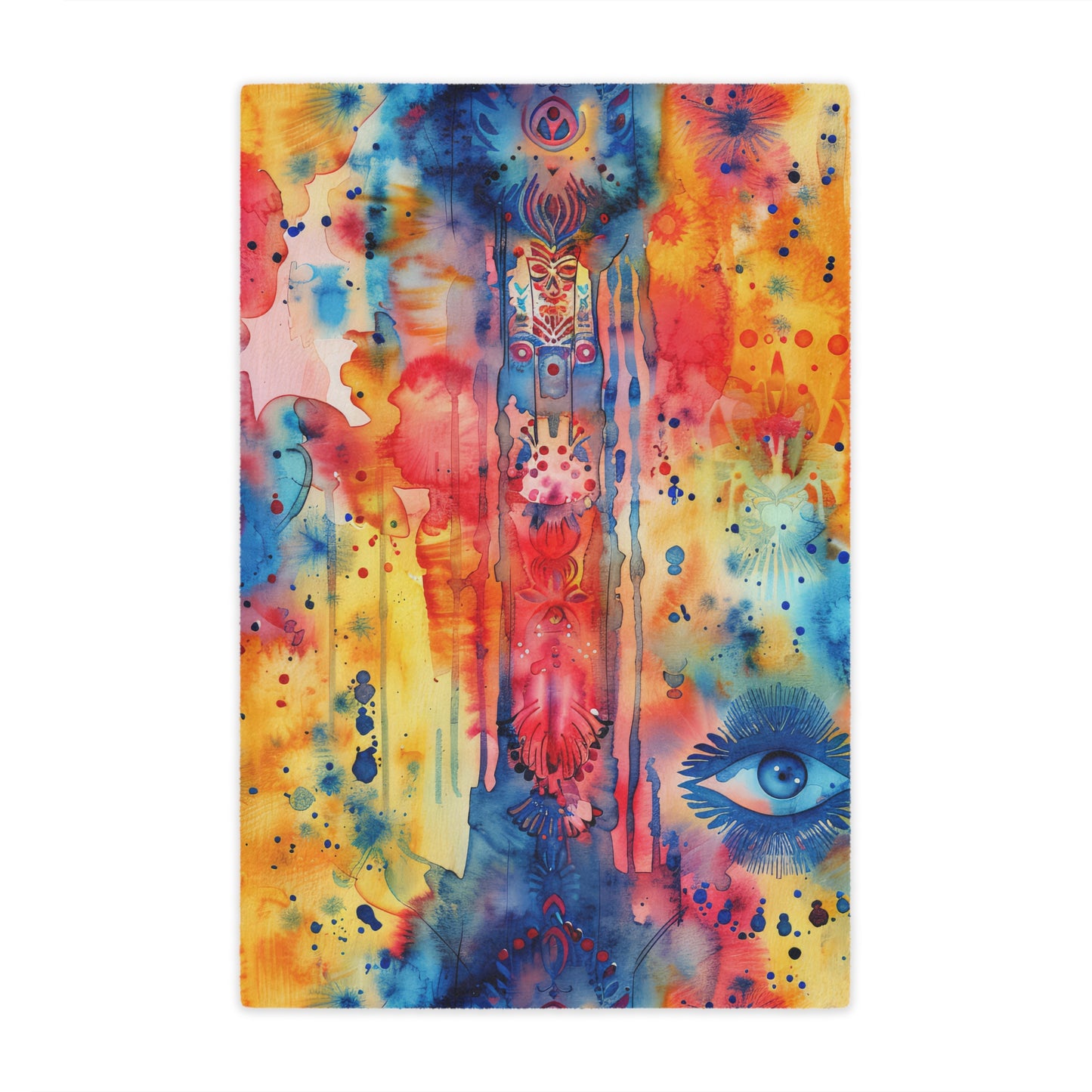 Brilliant Bliss Hamsa. Cozy Artistic Microfiber Blanket.