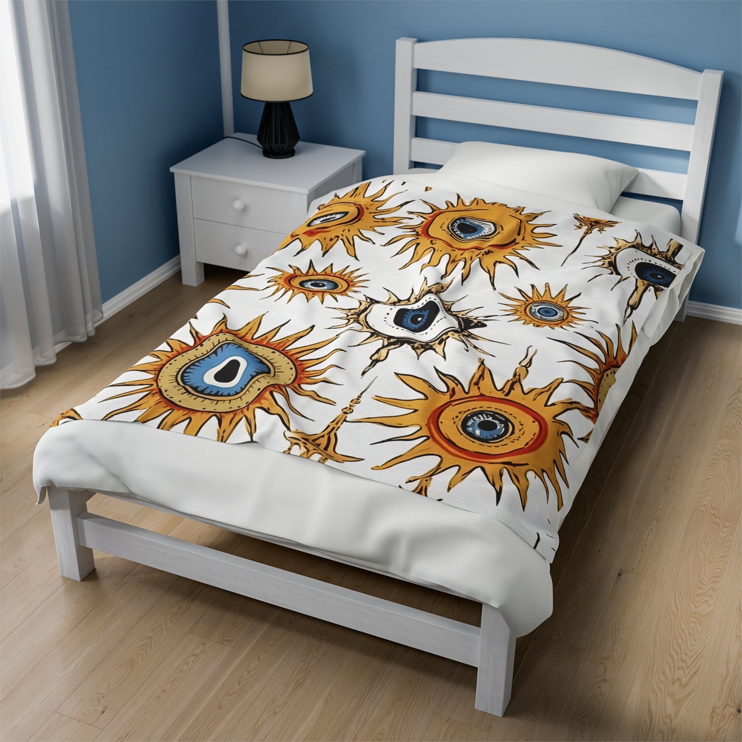 Ethereal Eyeful. Velveteen Plush Blanket. Ethereal Eyeful