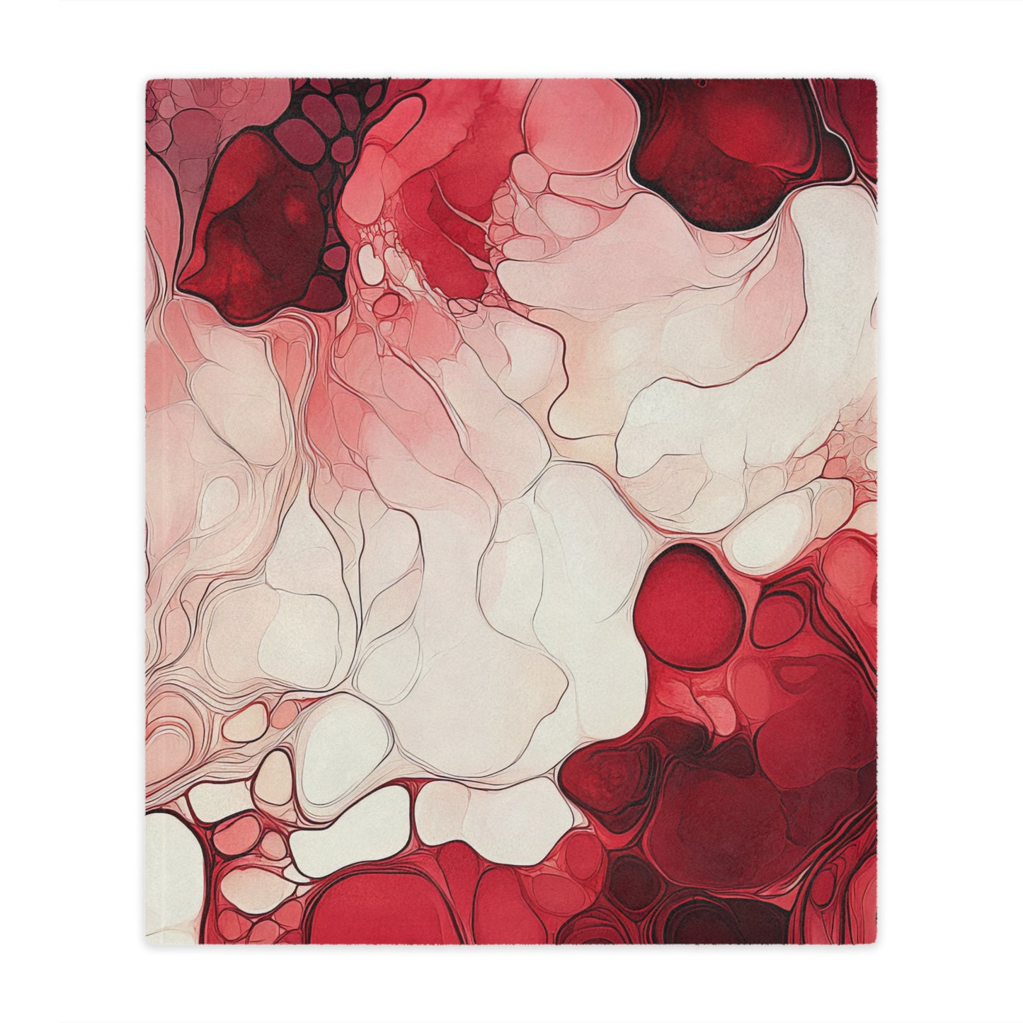 Cherry Storm. Cozy Artistic Microfiber Blanket -