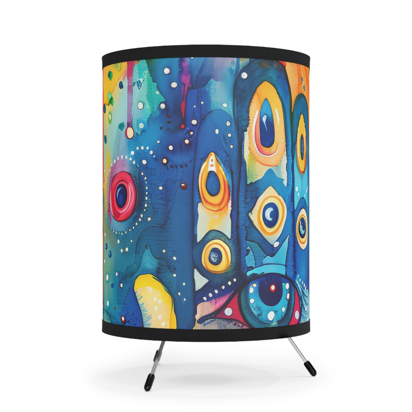 Aurora Talisman Hamsa-. Modern Tripod Lamp