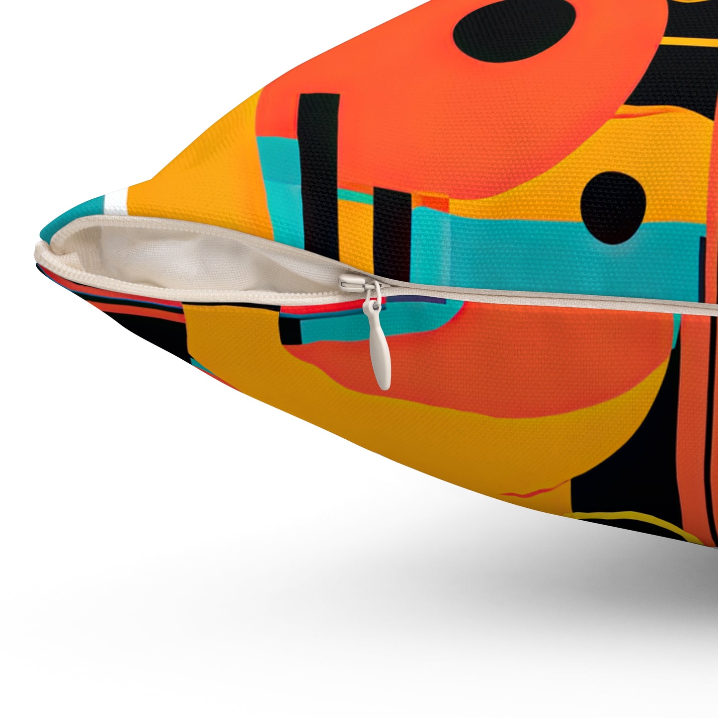 Quantum Quasar. Futuristic Retro Spun Polyester Square Pillow
