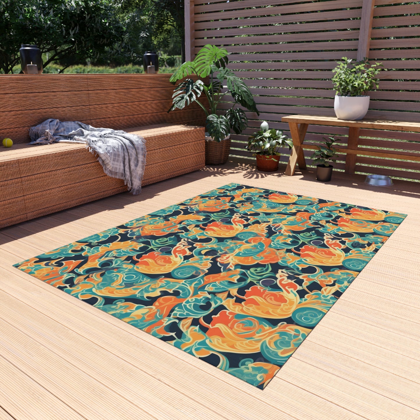 Tangerine Twilight Tapestry